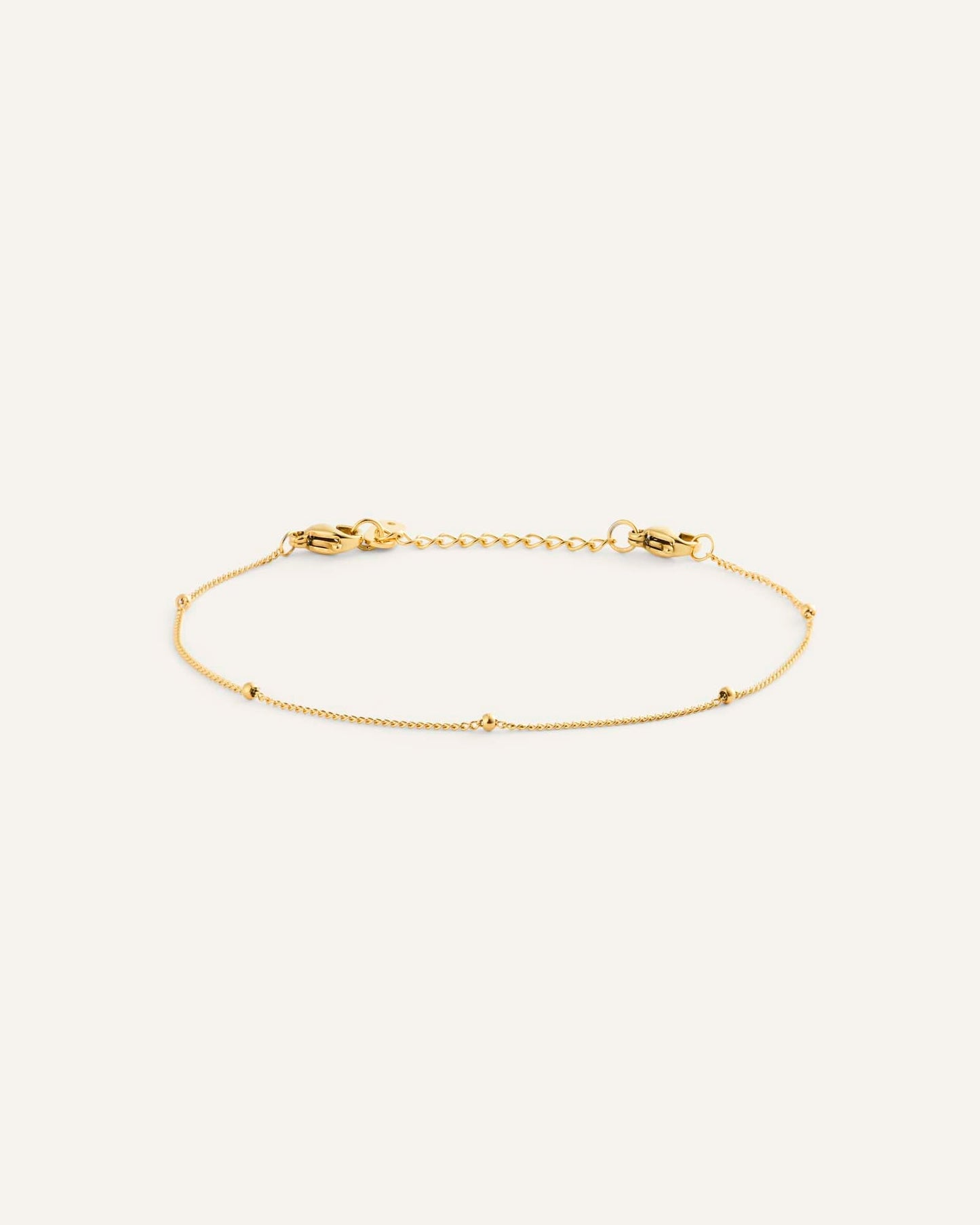 Beaded Chain Gold Bracelet