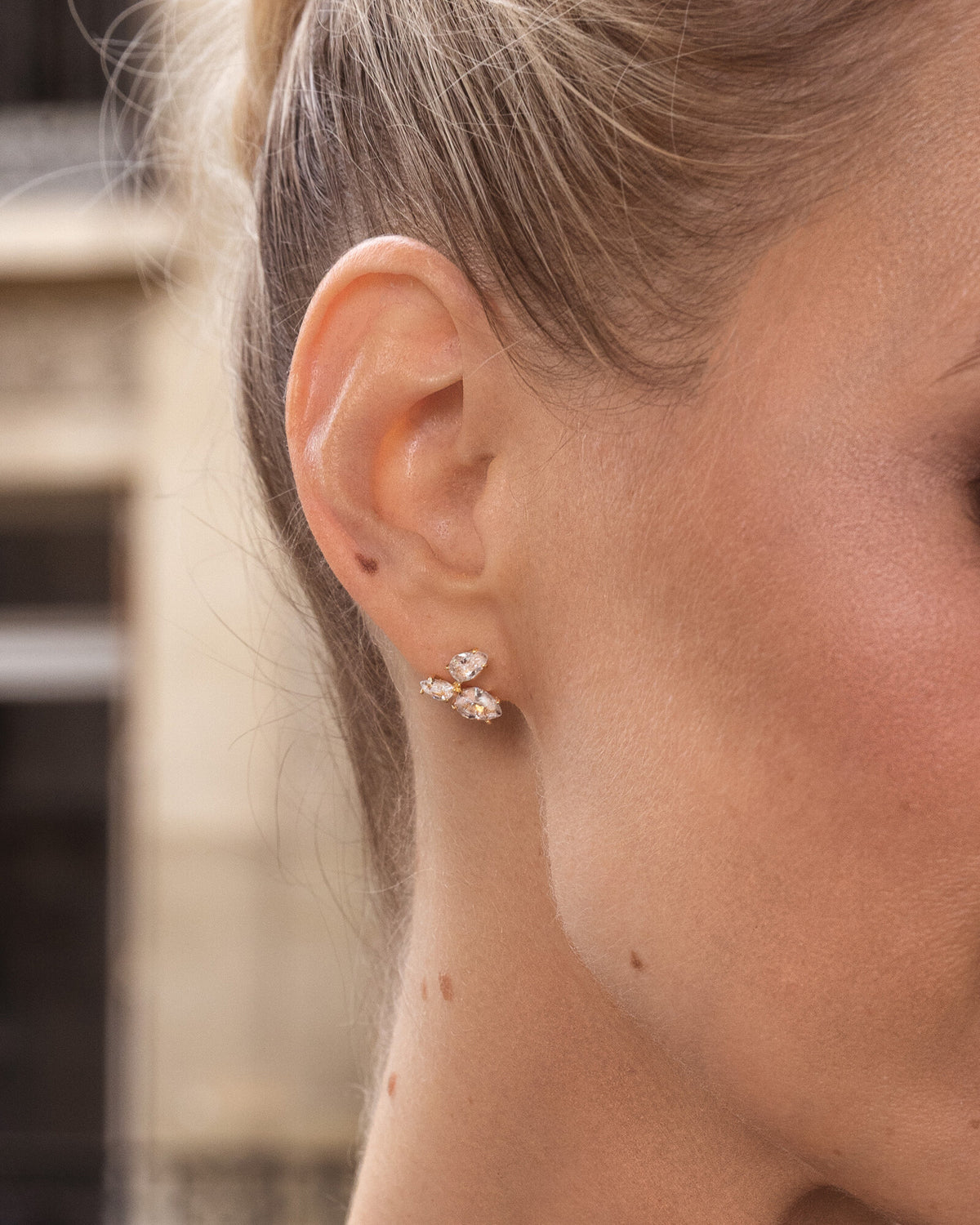 Fleur Gold Studs