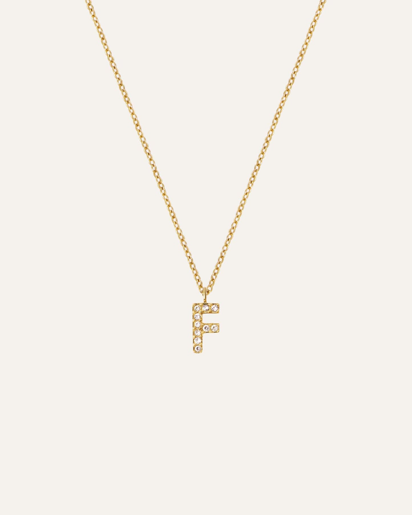 Petite Stone Letter Necklace