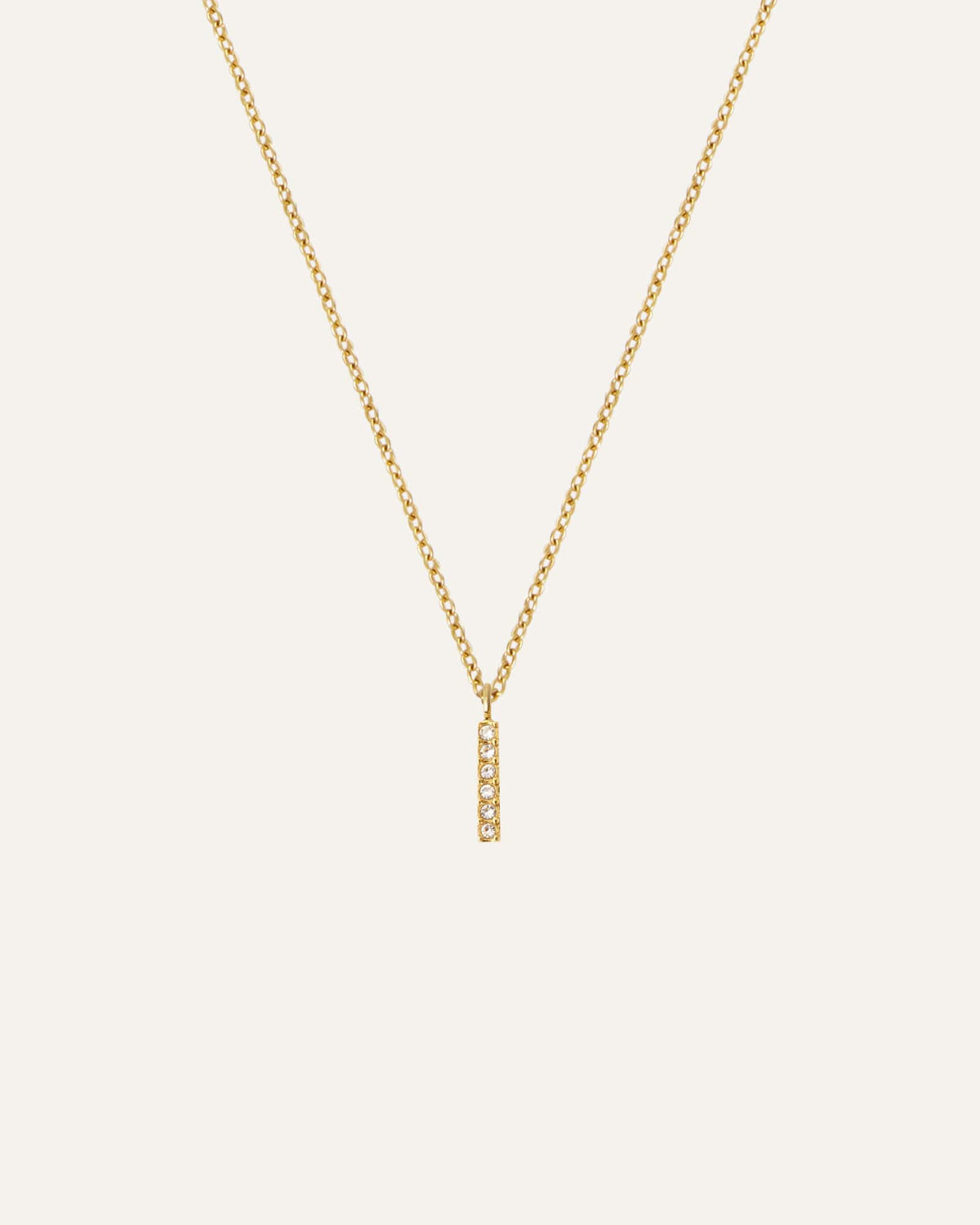 Petite Stone Letter Necklace