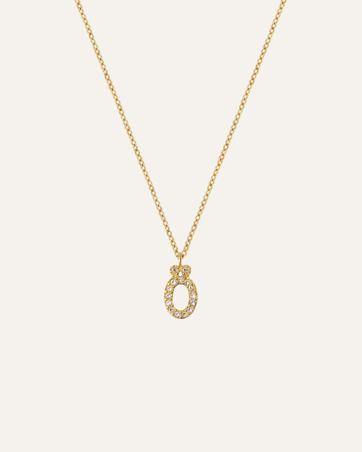 Petite Stone Letter Necklace