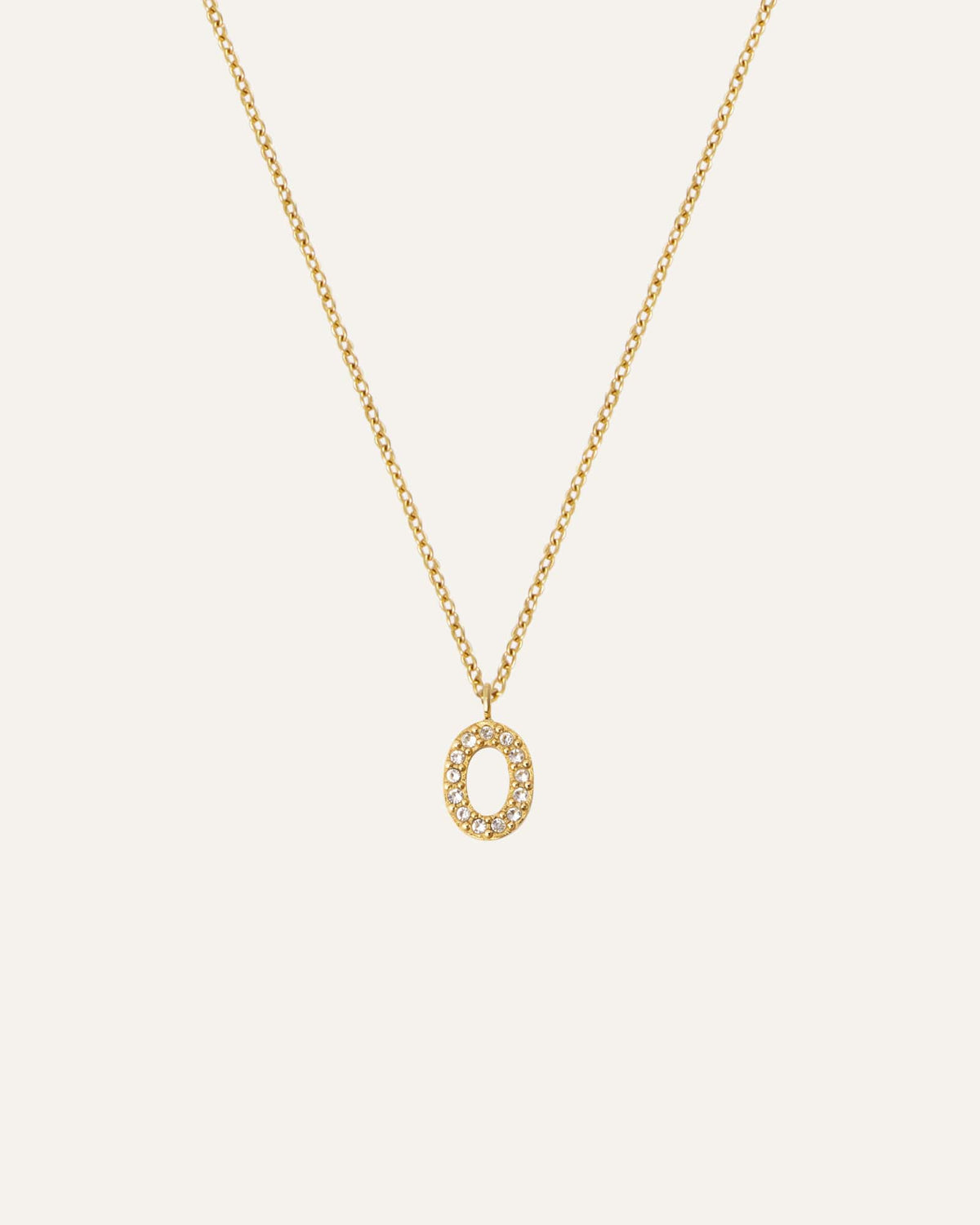 Petite Stone Letter Necklace