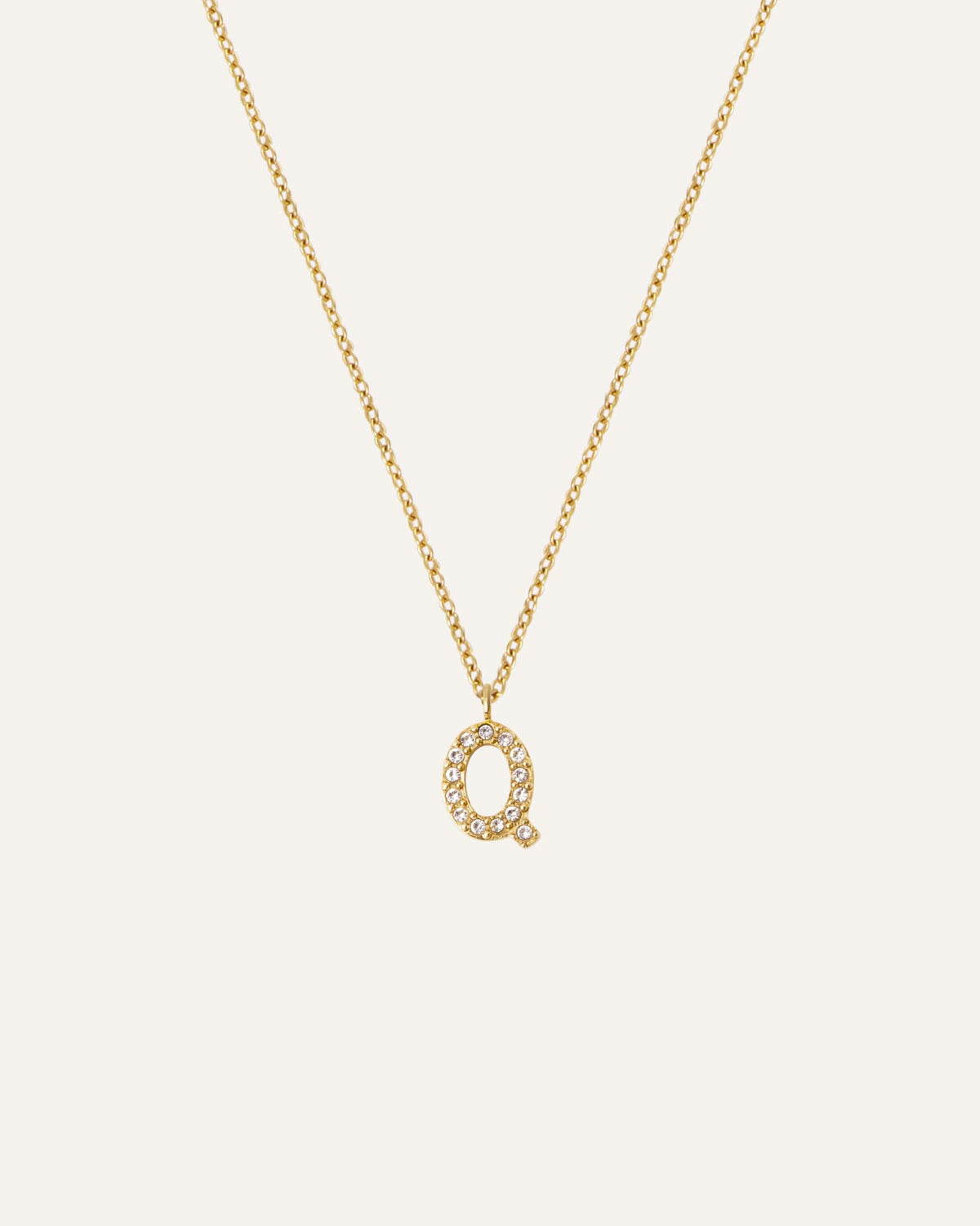 Petite Stone Letter Necklace
