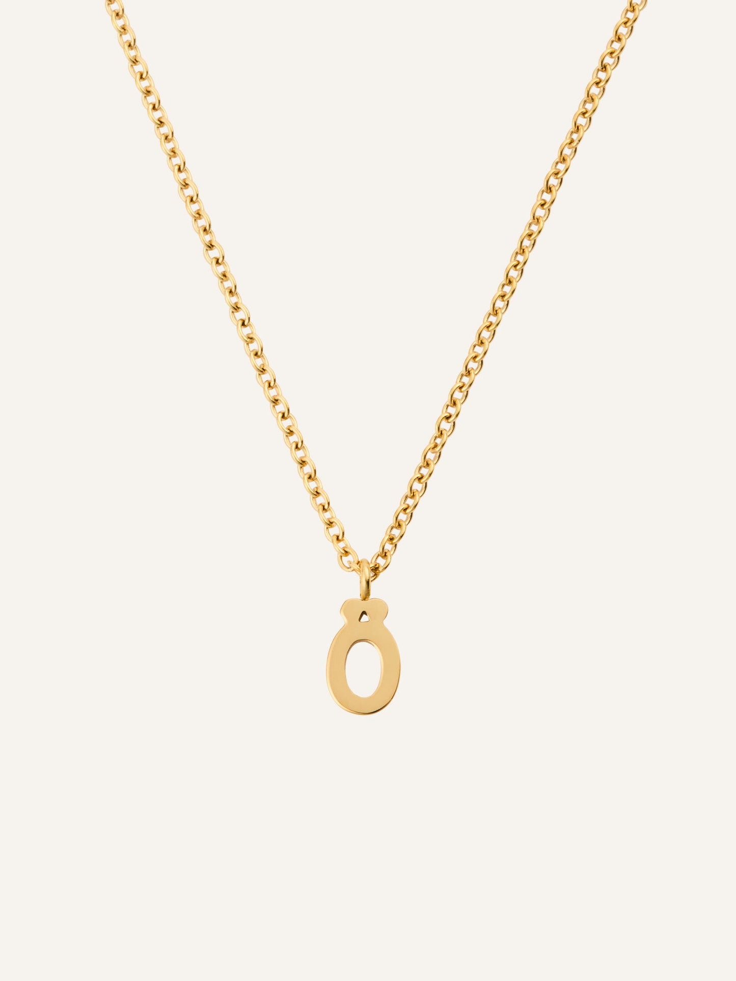 Petite Plain Letter Necklace