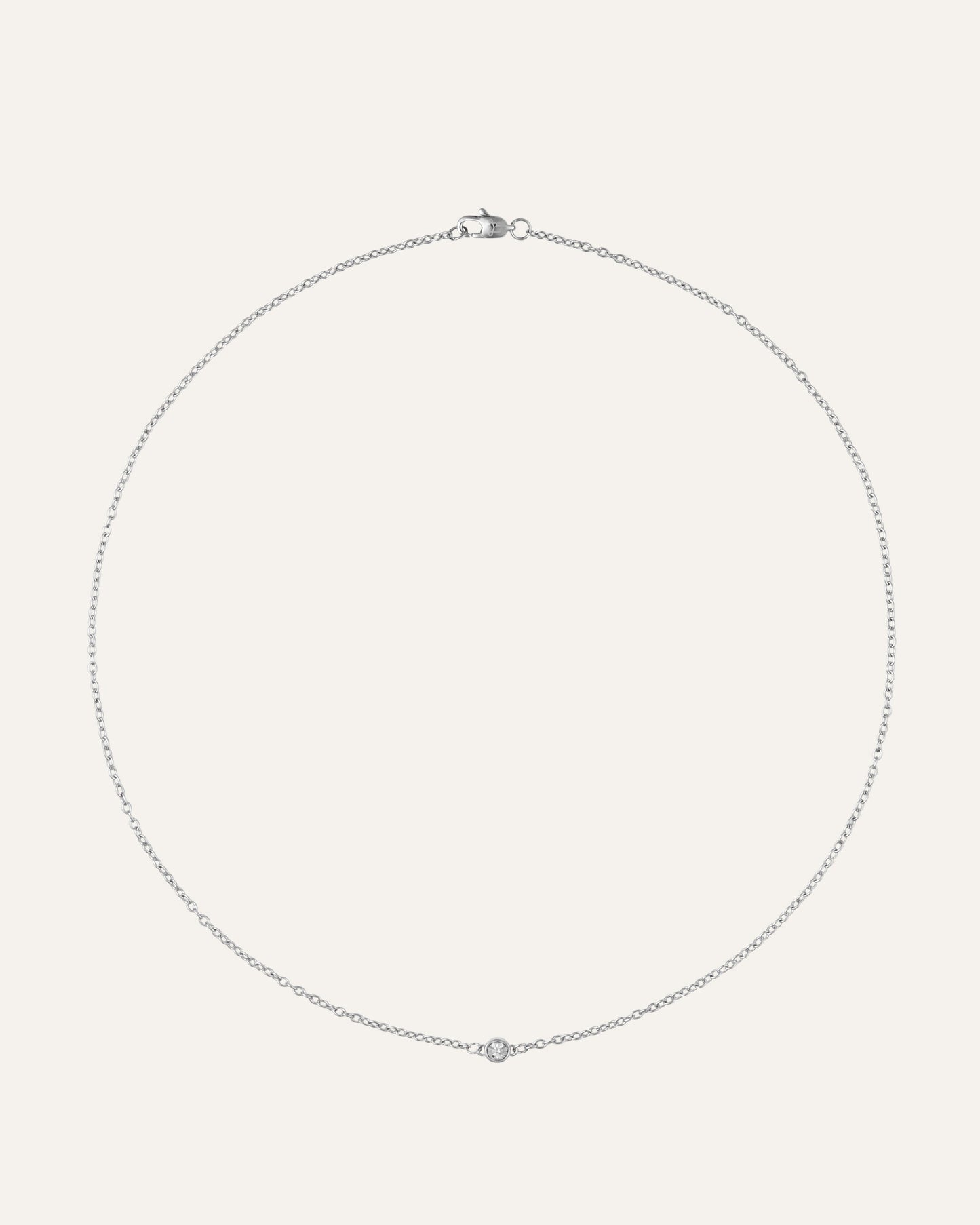 Thin diamond necklace