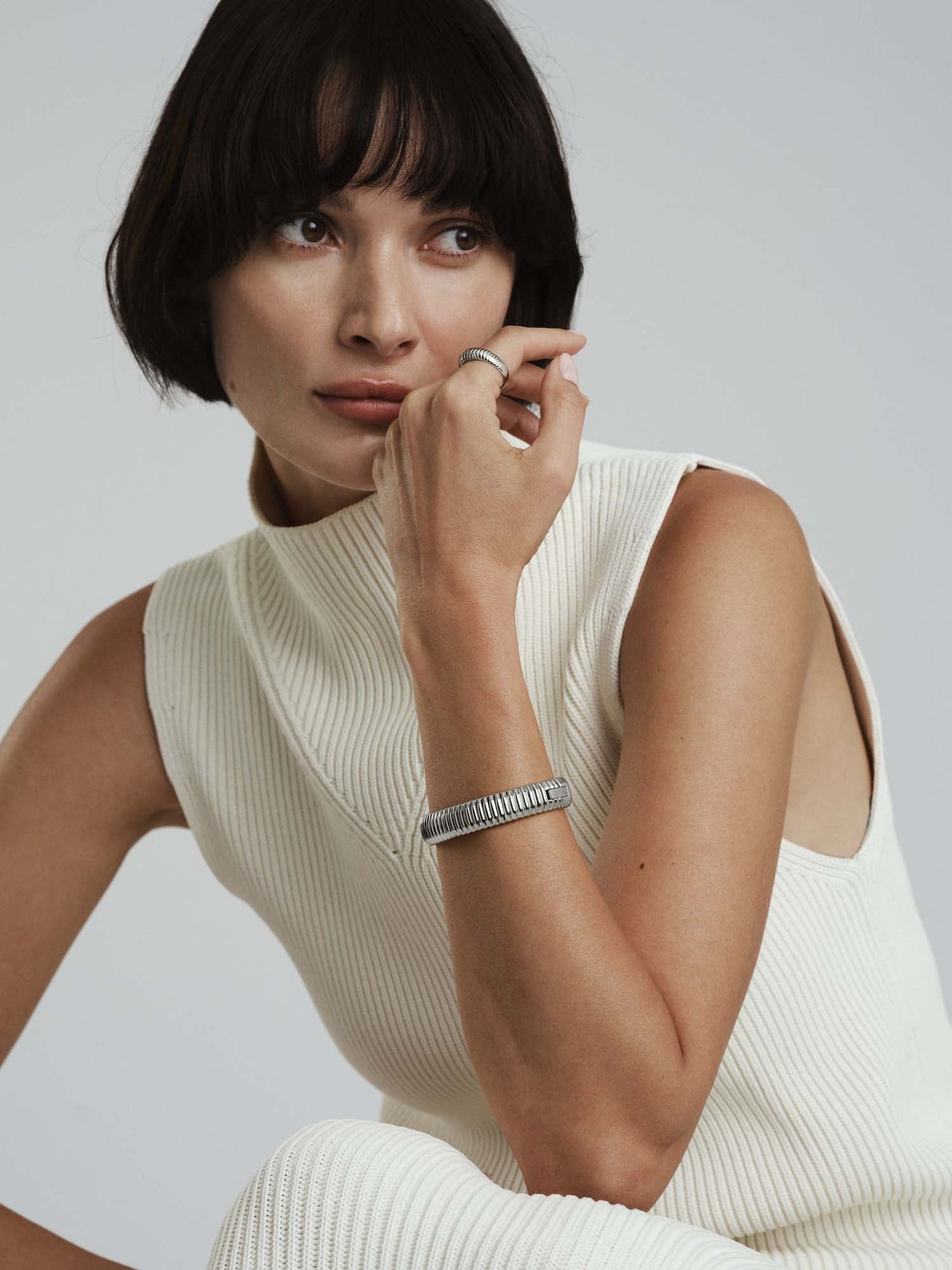 Retro Ribbed Bangle