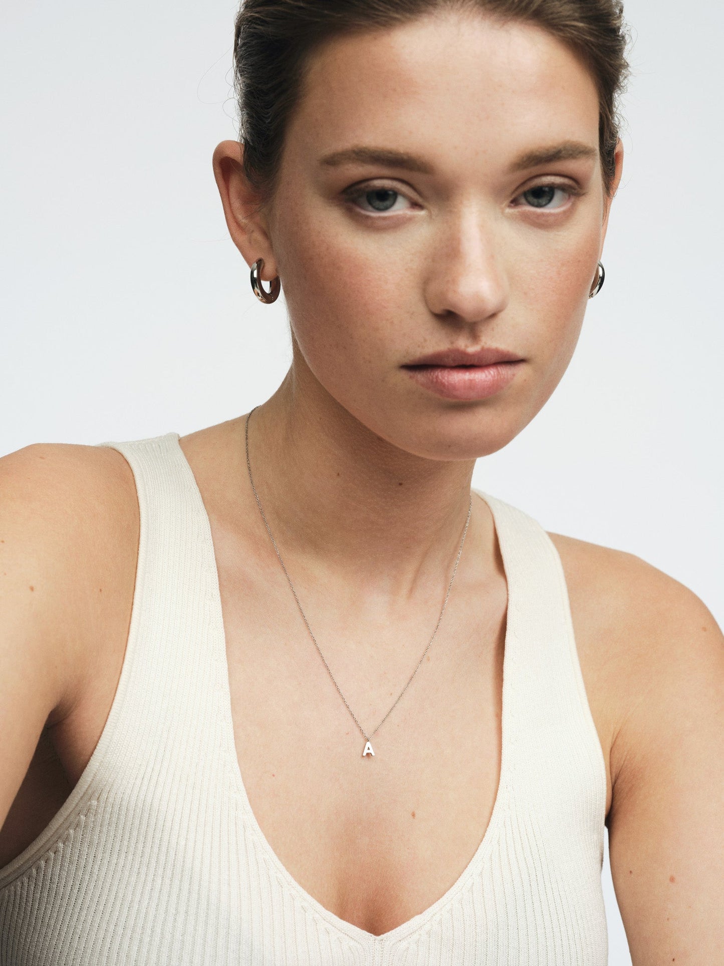 Petite Plain Letter Necklace