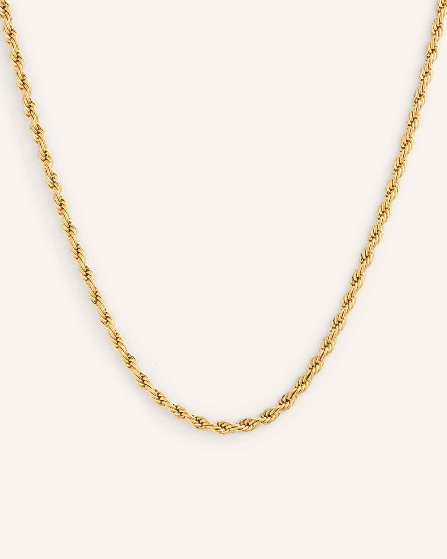 Bold Rope Chain Gold Necklace