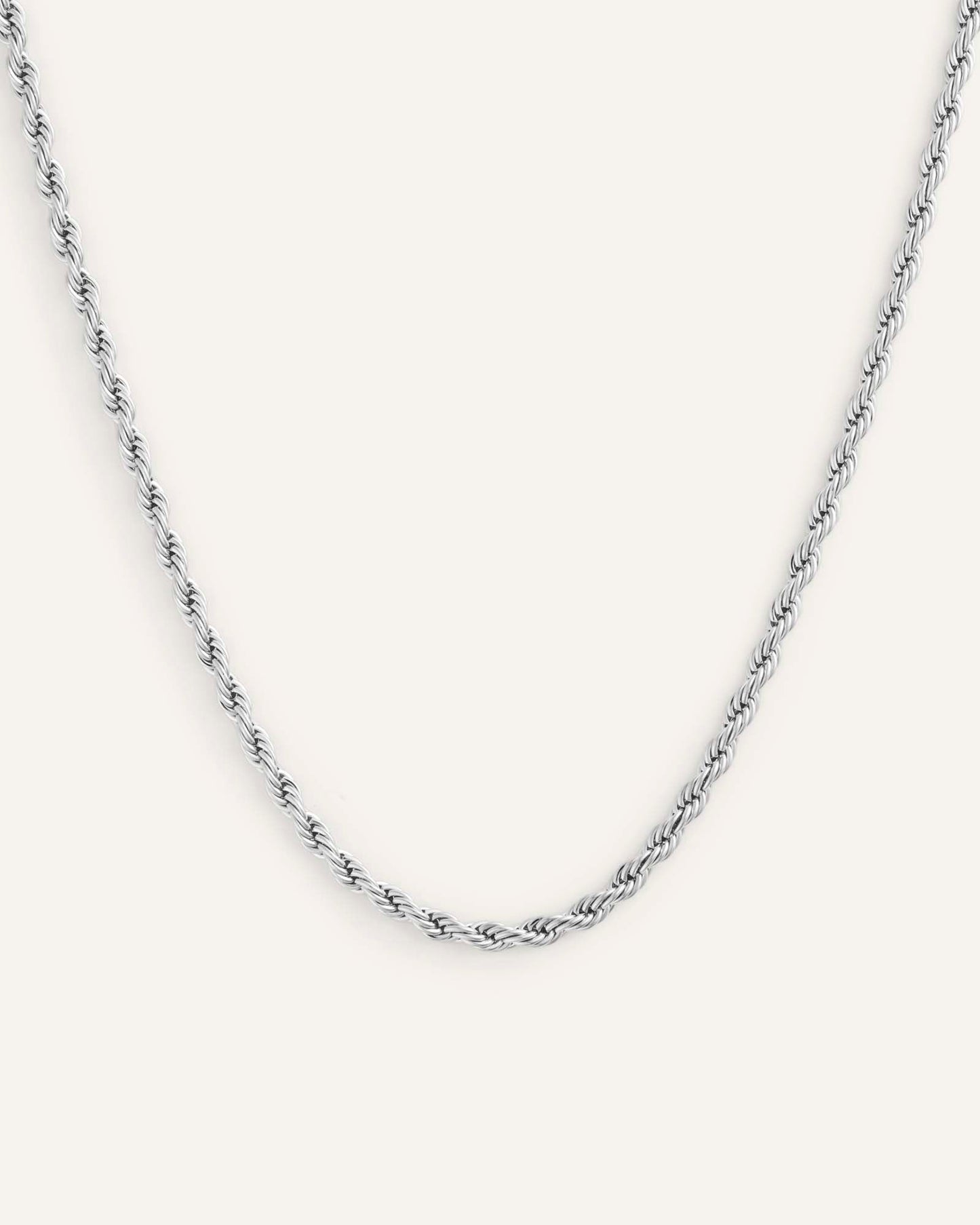 Bold Rope Chain Steel Medium Necklace