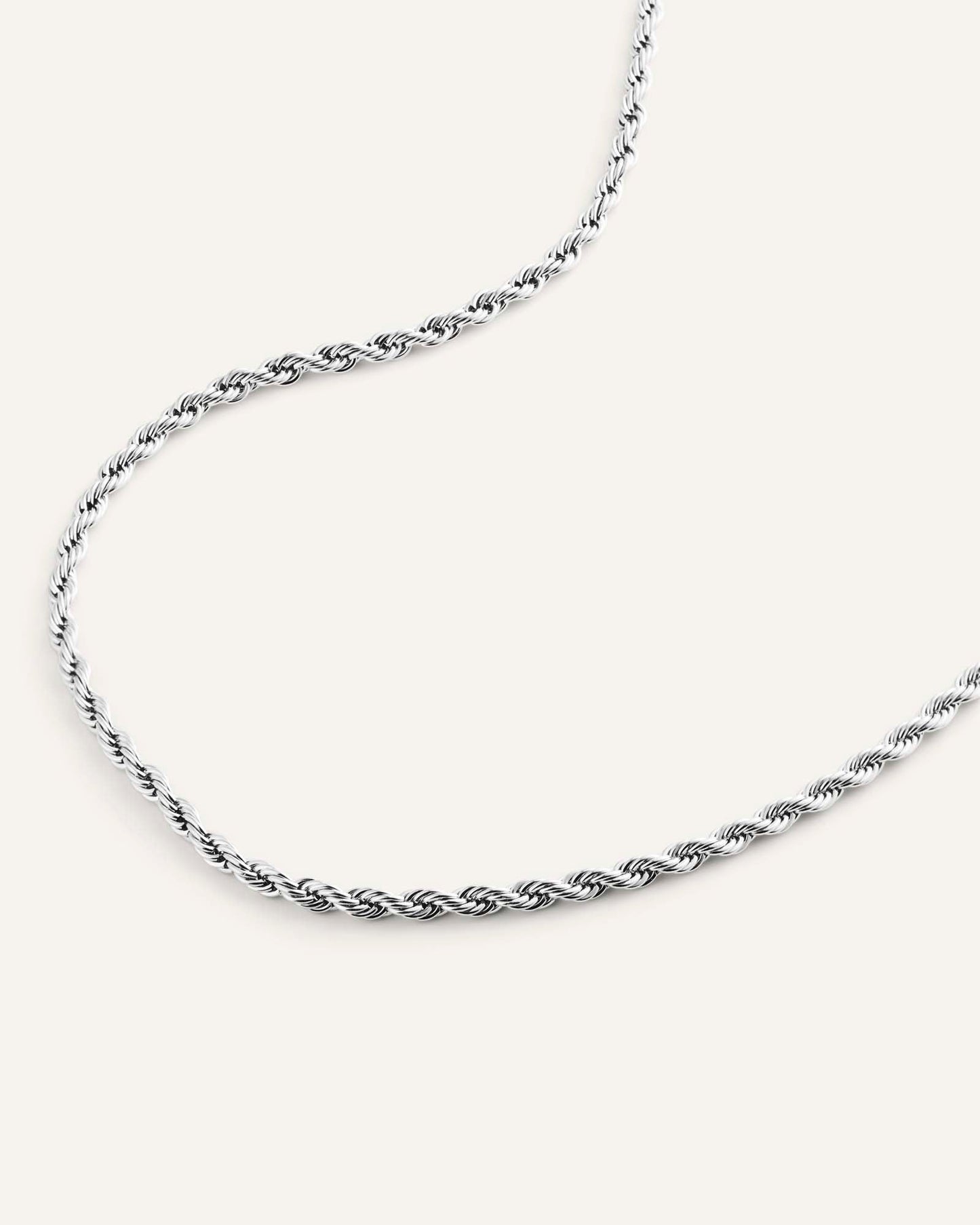 Bold Rope Chain Steel Medium Necklace