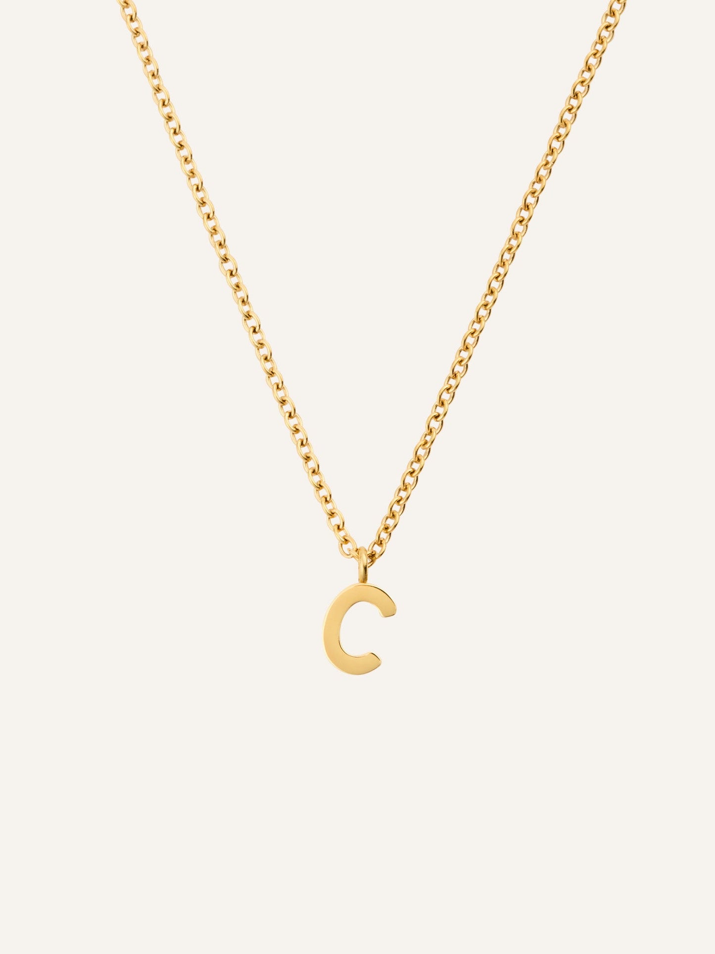 Petite Plain Letter Necklace