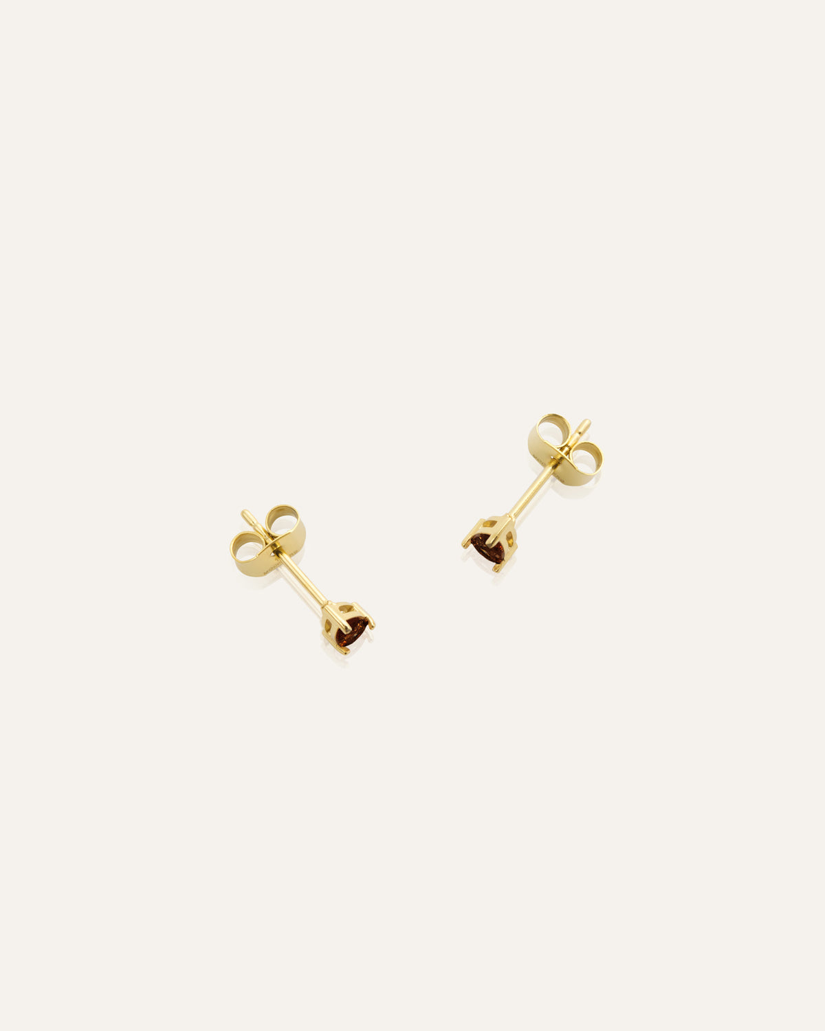 Belle Pear Studs - Coffee
