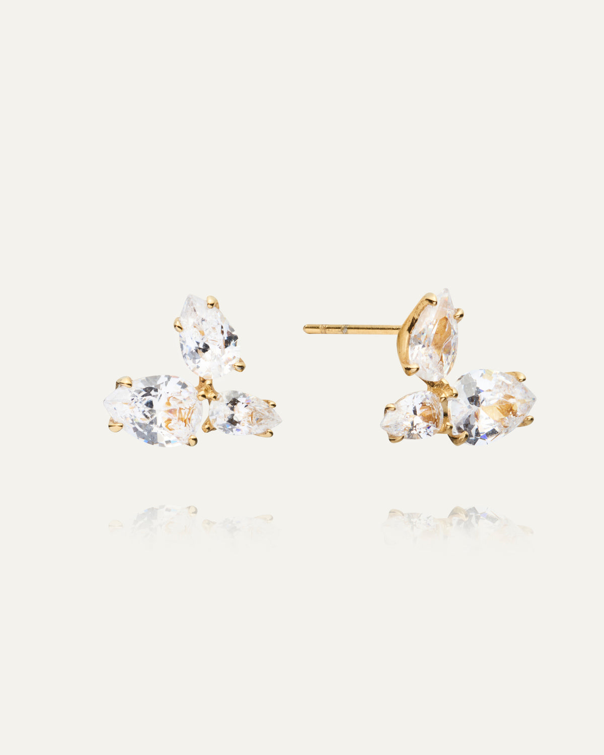 Fleur Gold Studs
