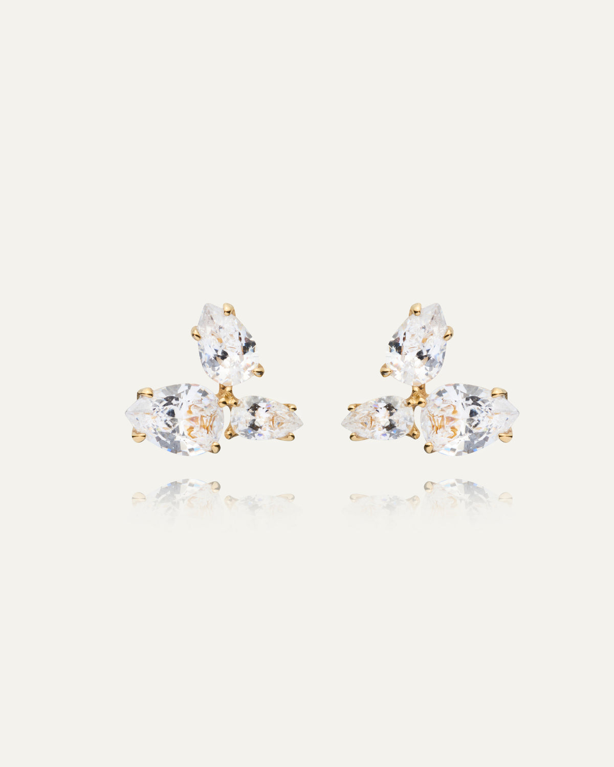 Fleur Gold Studs