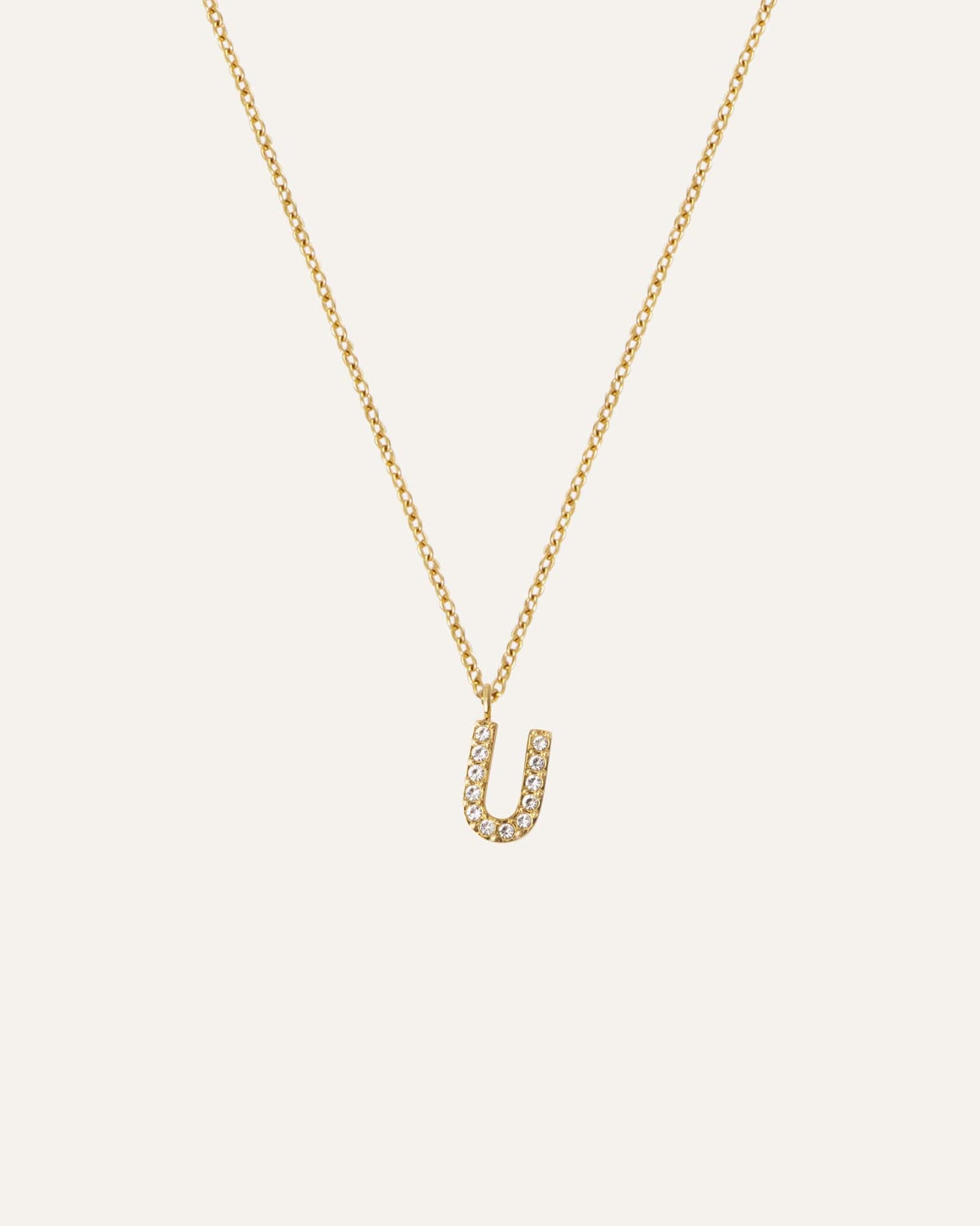 Petite Stone Letter Necklace