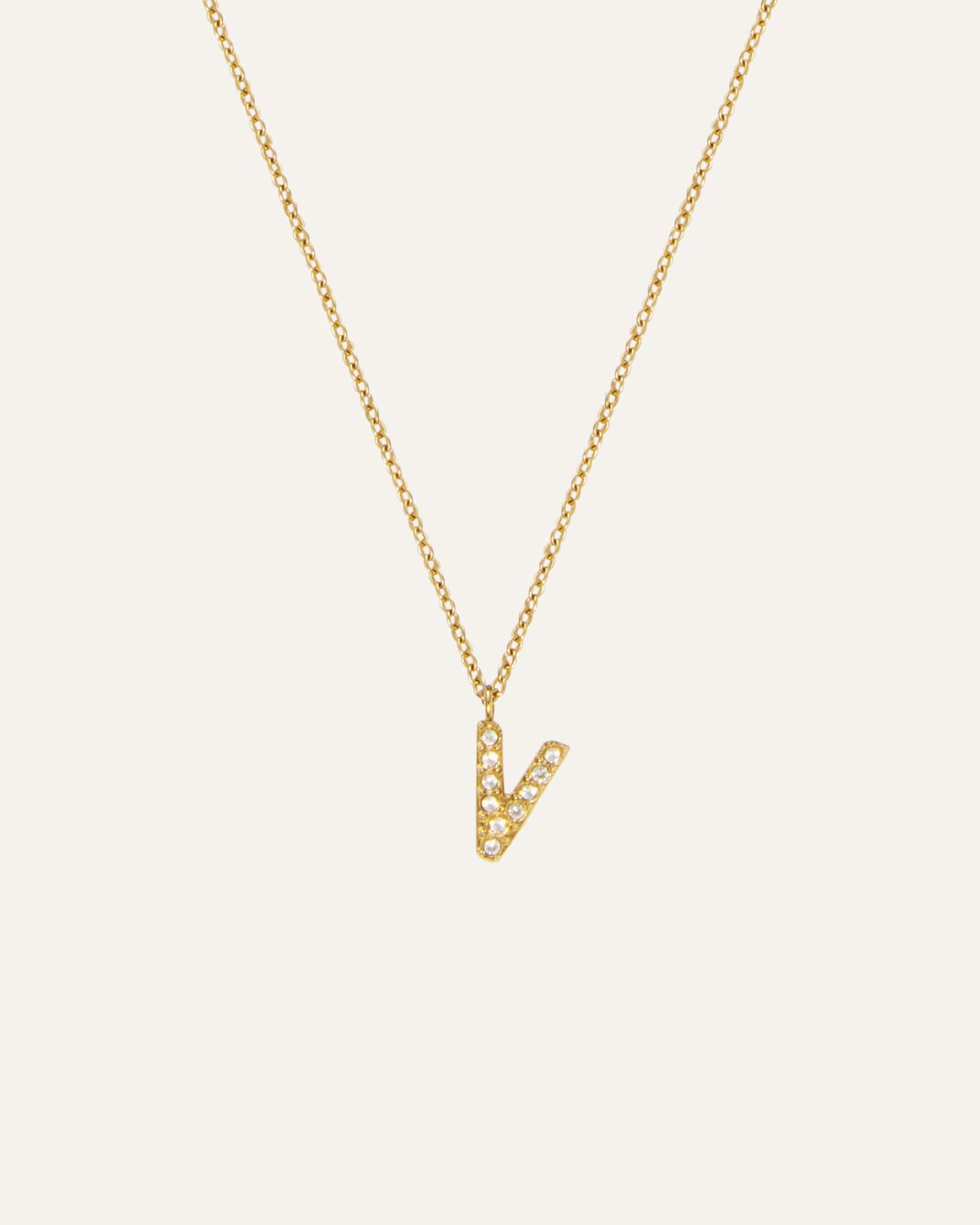 Petite Stone Letter Necklace