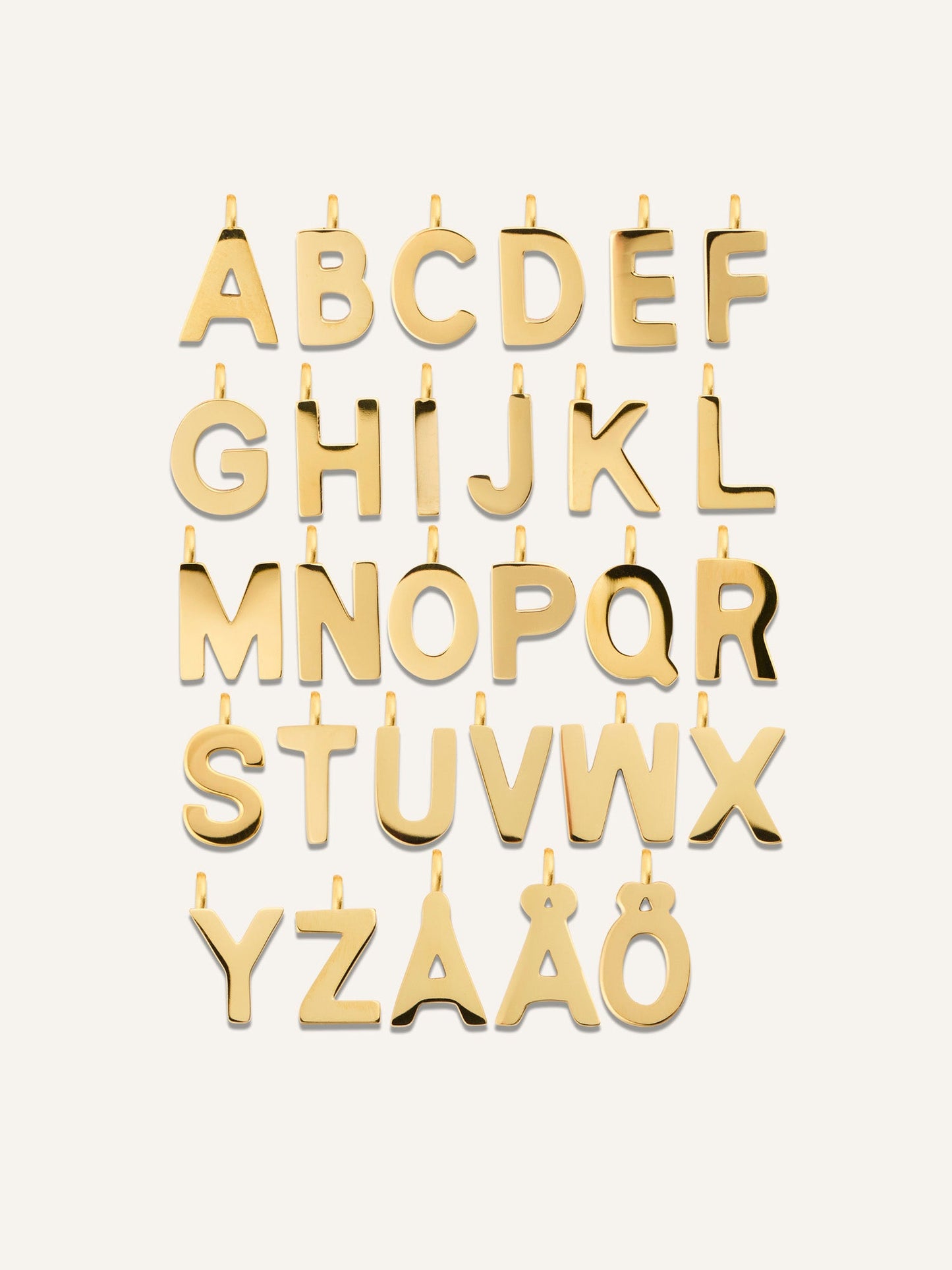 Petite Plain Letter Necklace