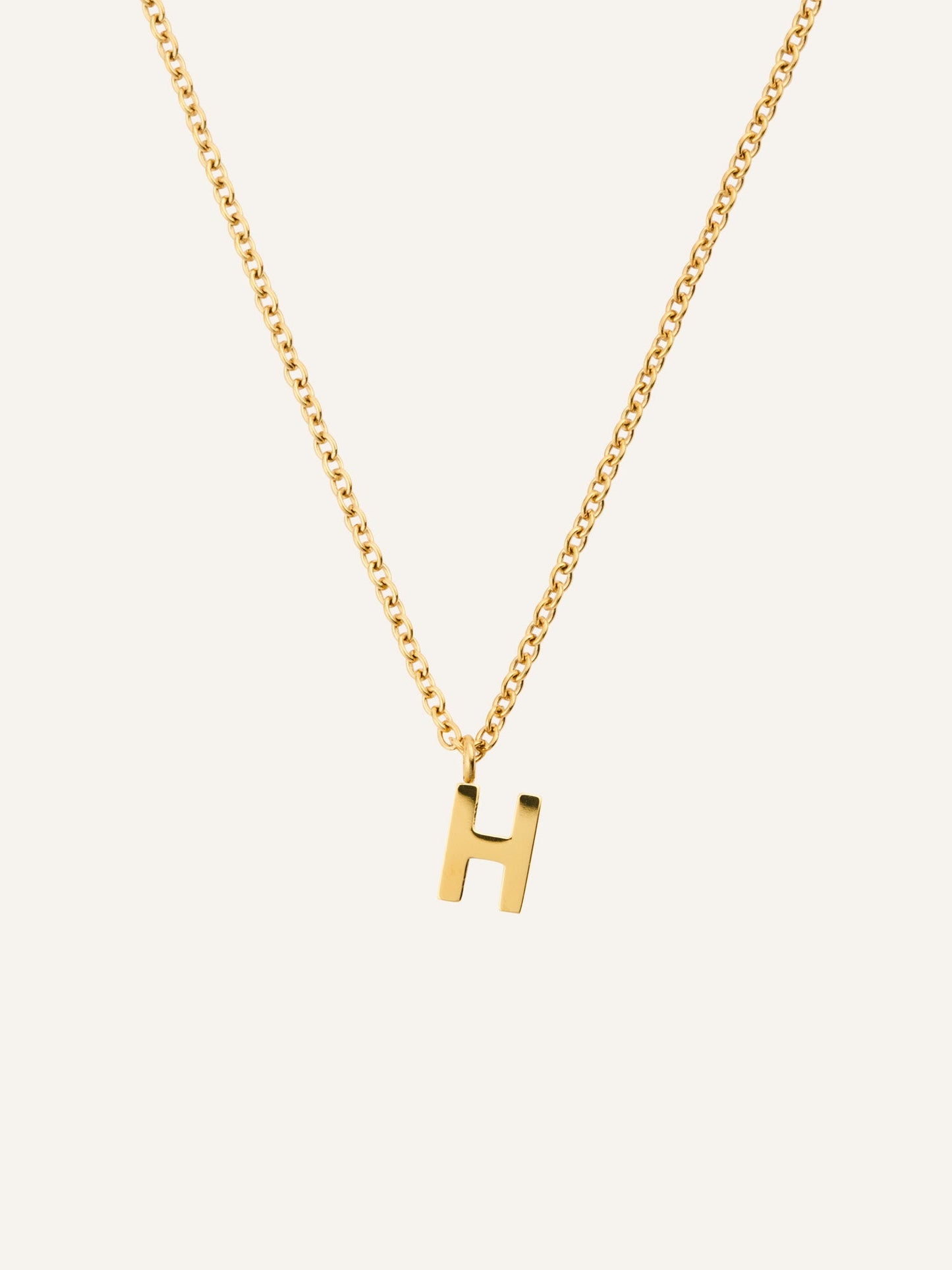 Petite Plain Letter Necklace