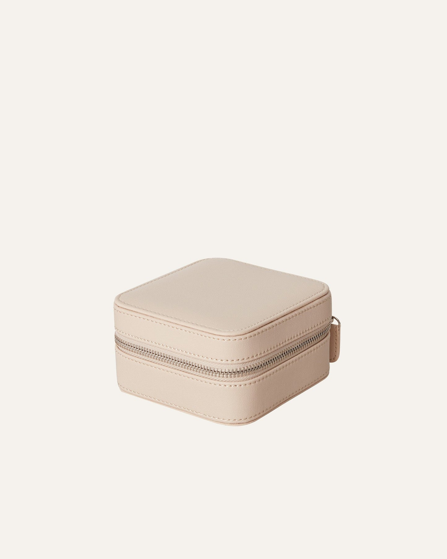 Gratis smykkeveske liten beige
