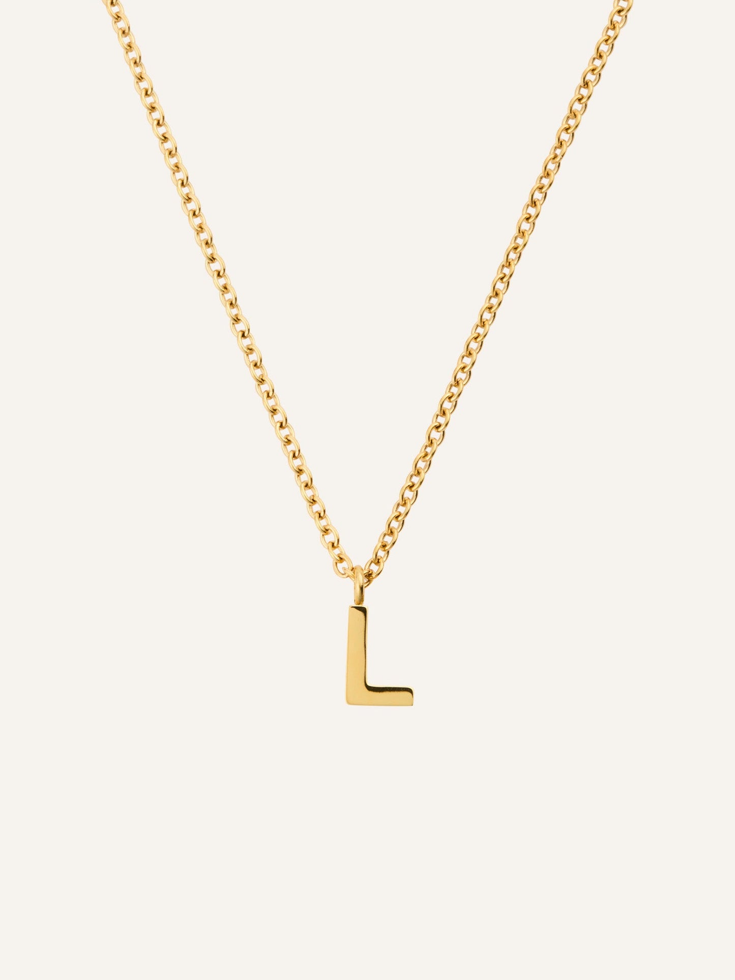 Petite Plain Letter Necklace