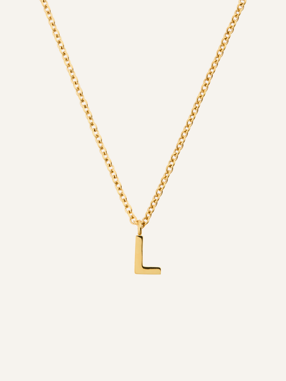 Petite Plain Letter Necklace