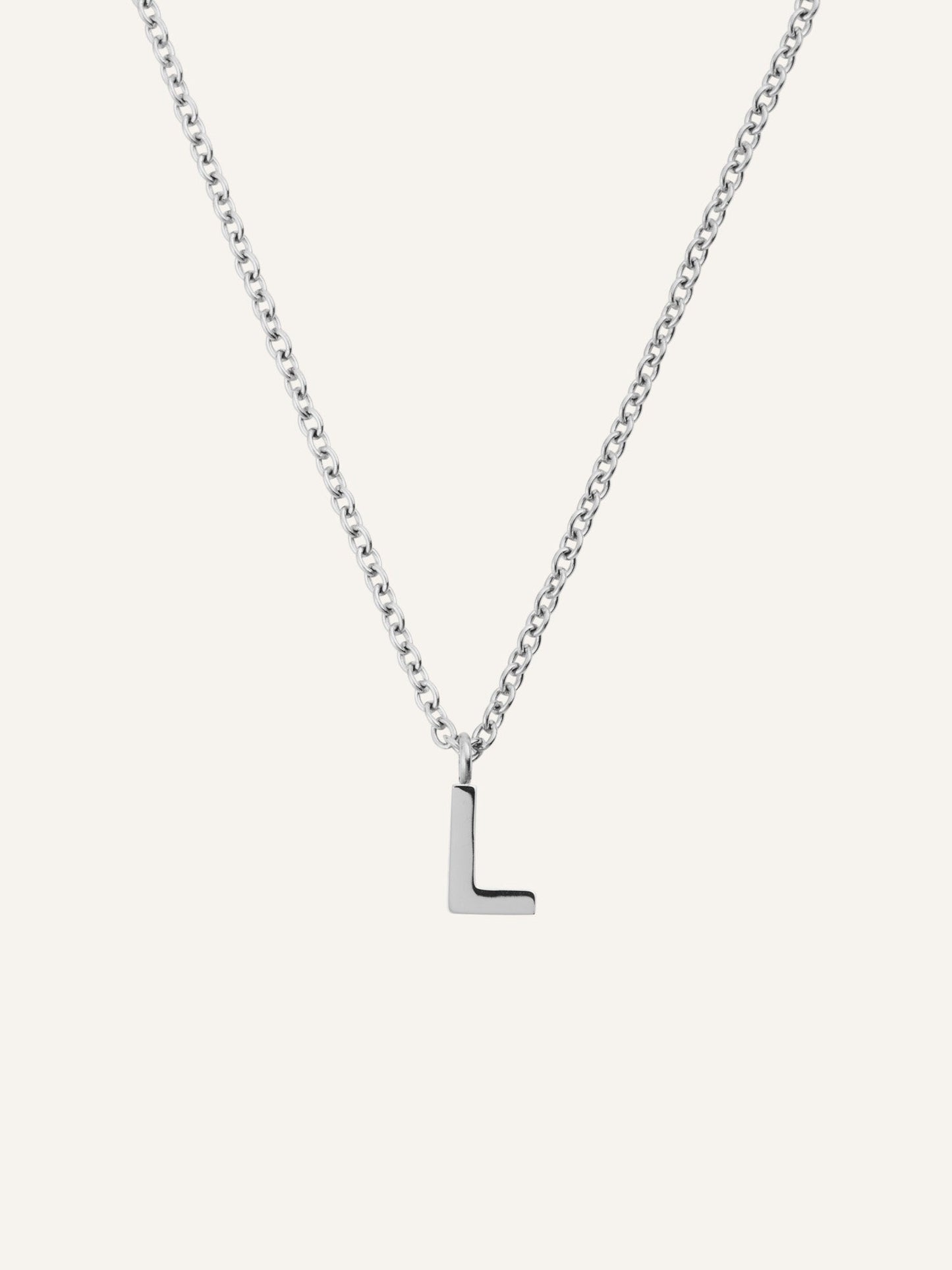 Petite Plain Letter Necklace