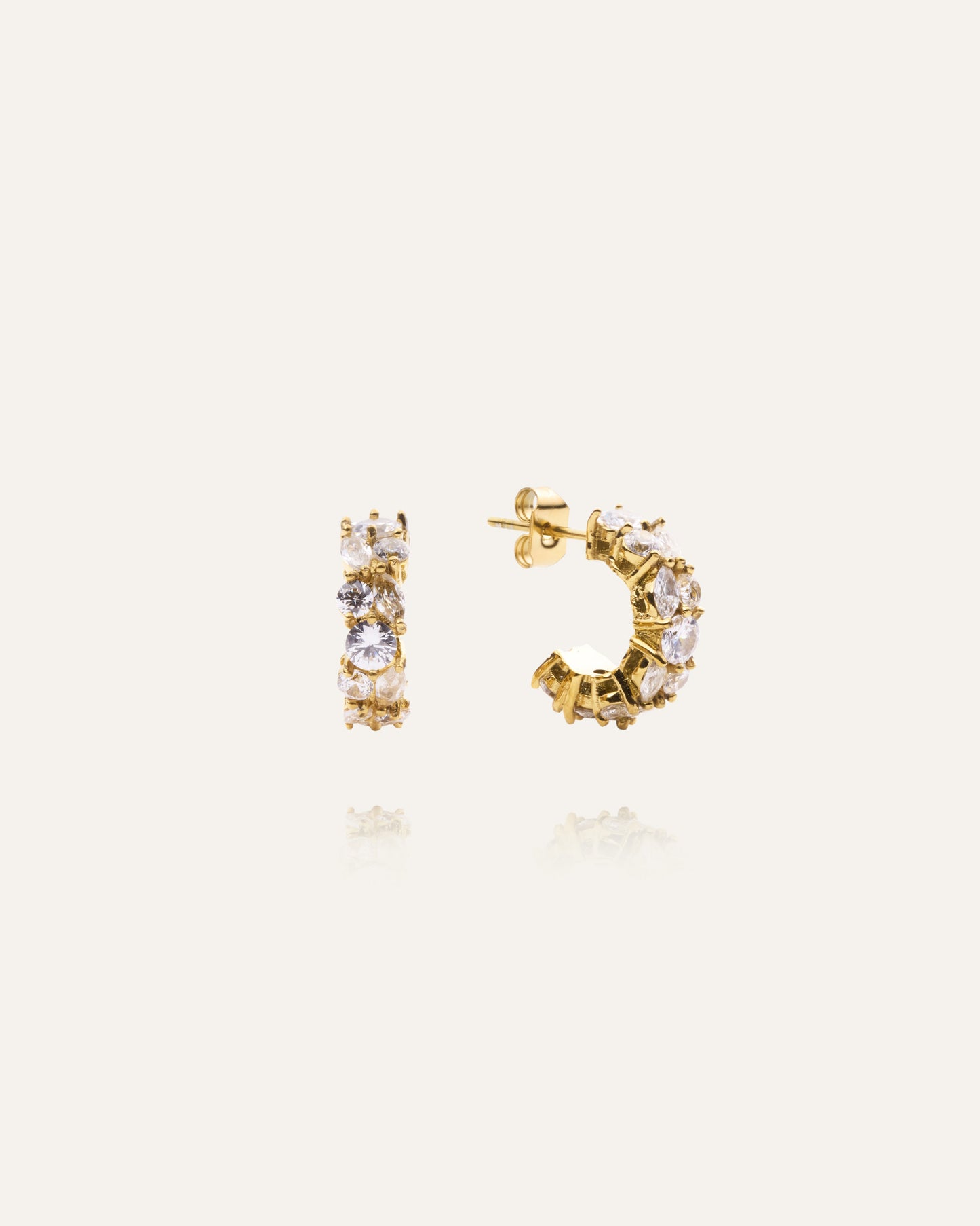 Queen earrings gold Small WP