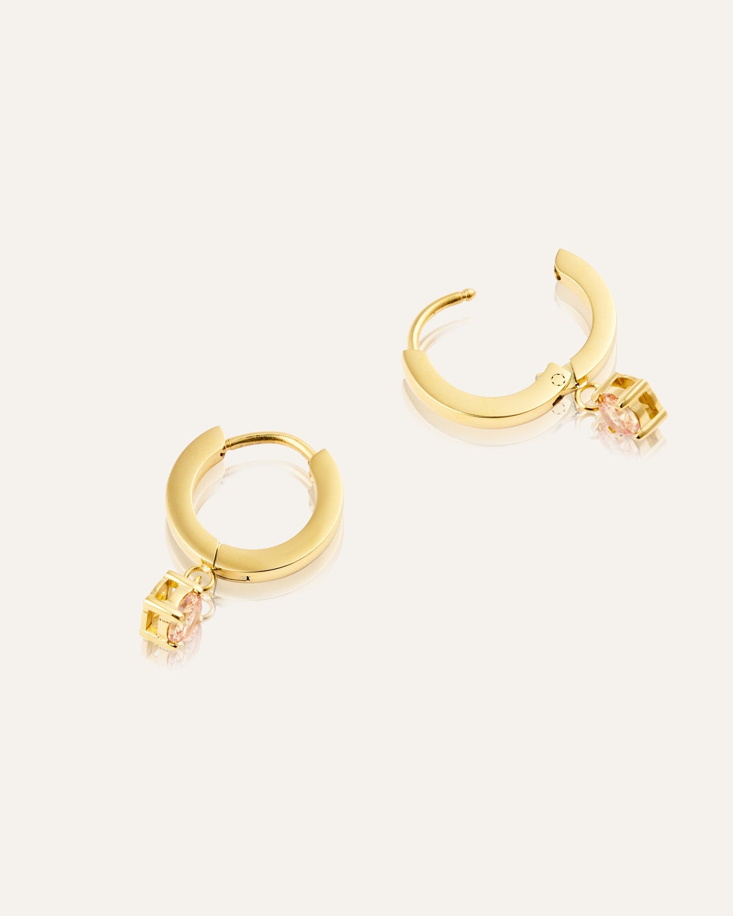 Jolie Gold Hoops - Champagne