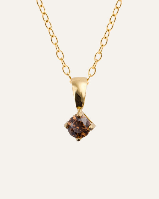 Jolie Gold Necklace - Coffee