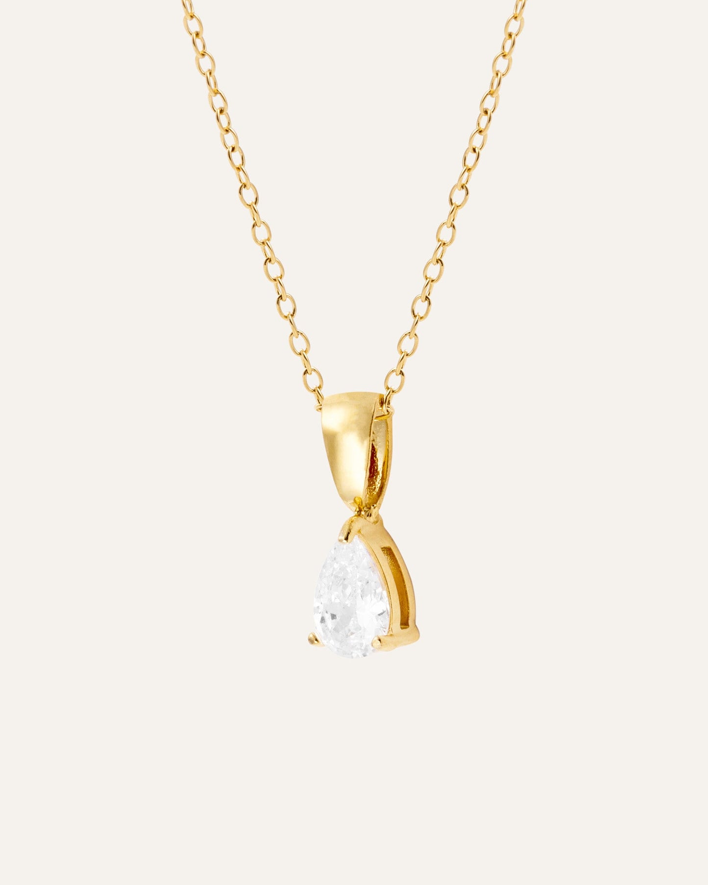 Belle Gold Necklace - White