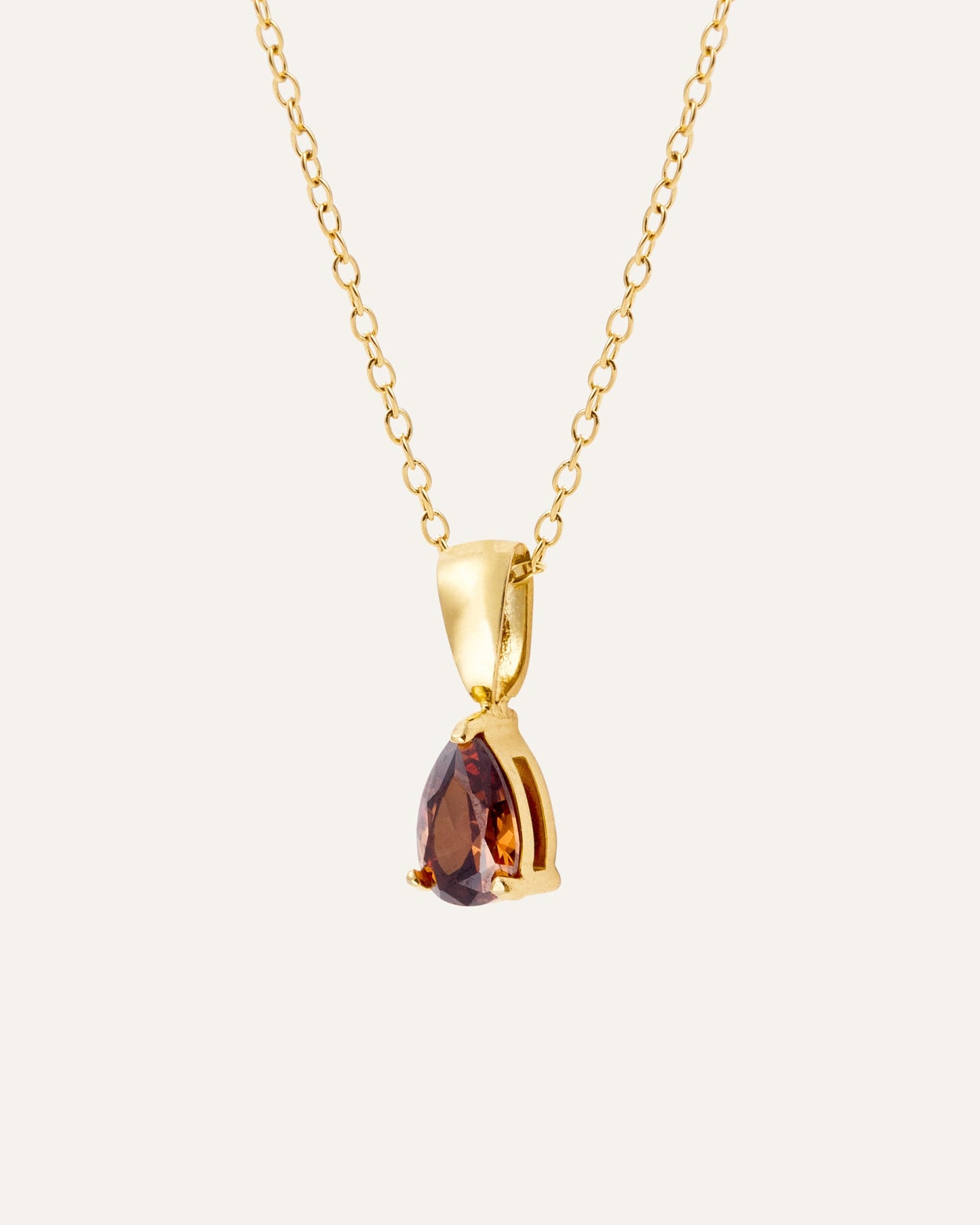 Belle Gold Necklace - Coffee