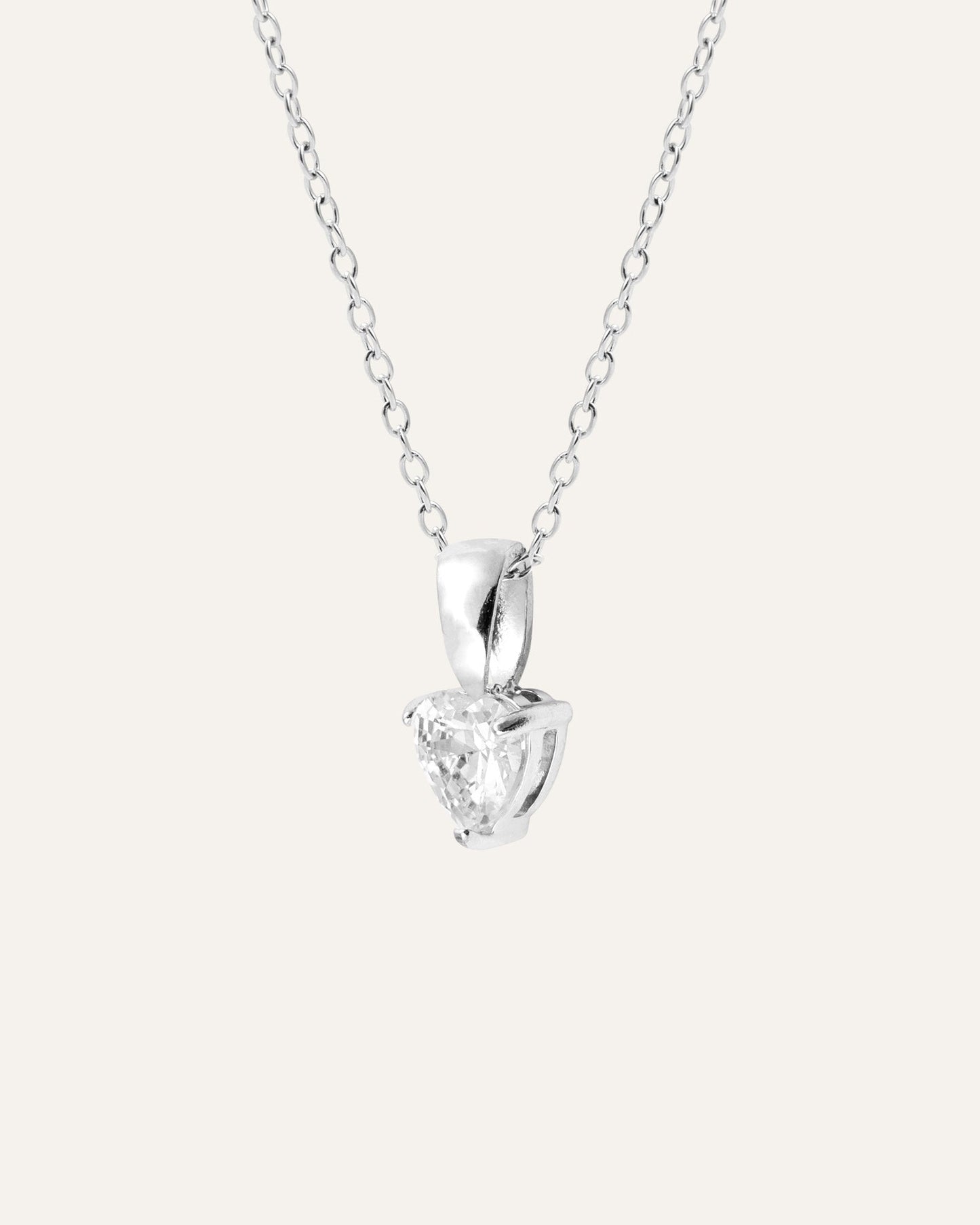 Bonne Silver Necklace - white