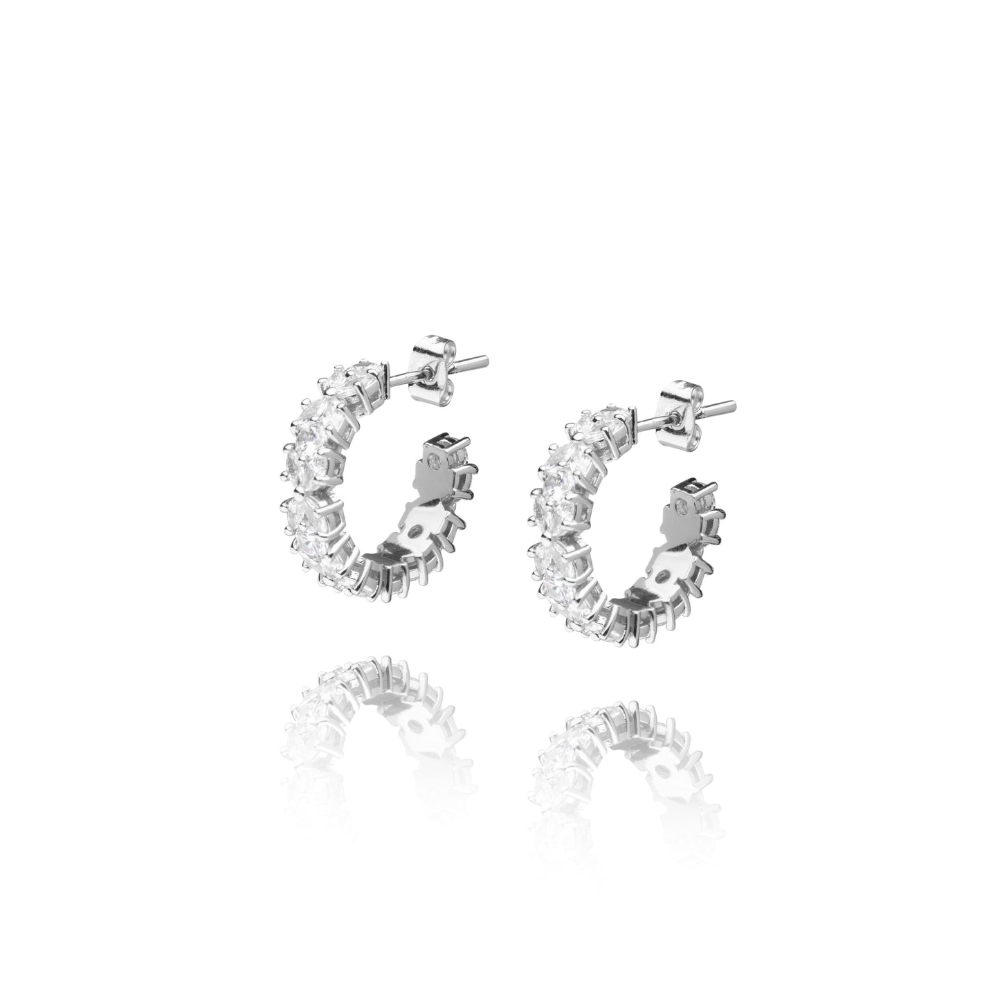 Queen Earrings Silver Large