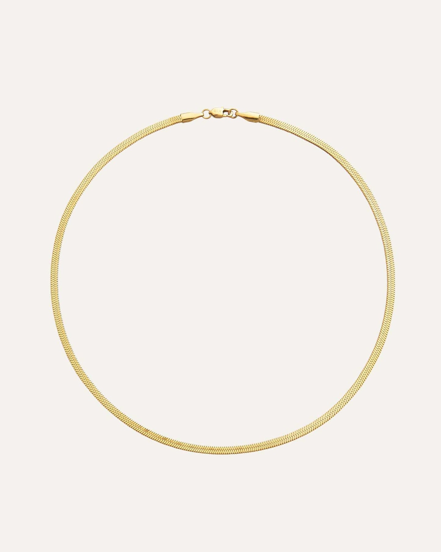 Thin snake necklace gold