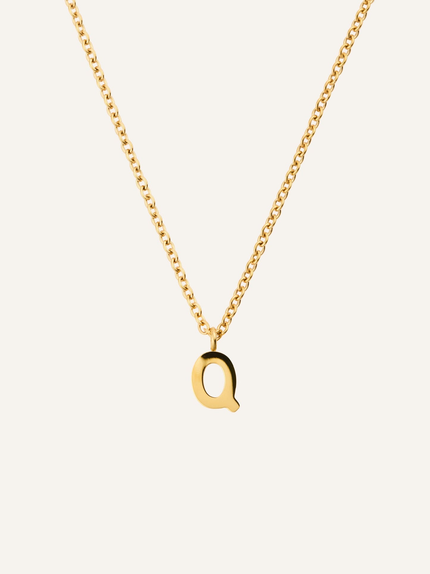 Petite Plain Letter Necklace