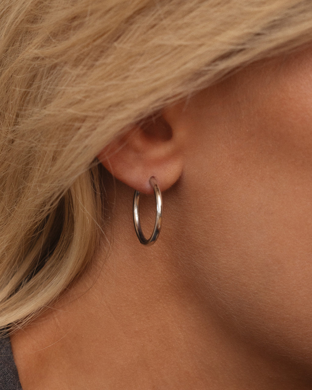 Slim Large Hoops