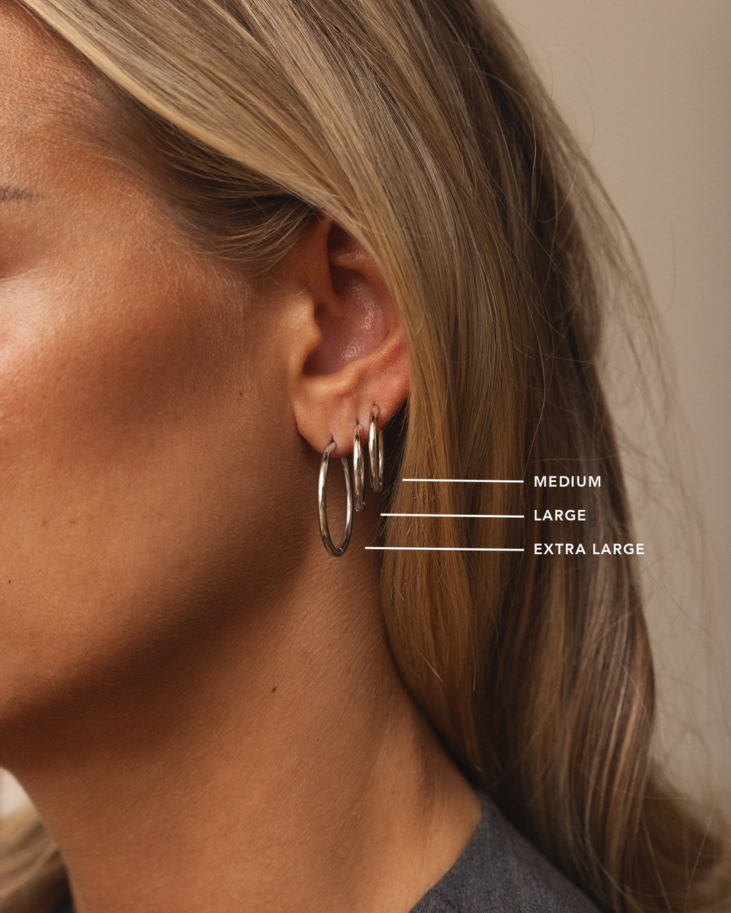 Slim Large Hoops