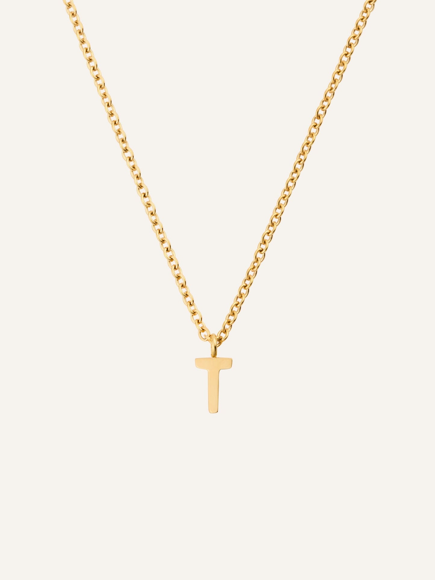 Petite Plain Letter Necklace
