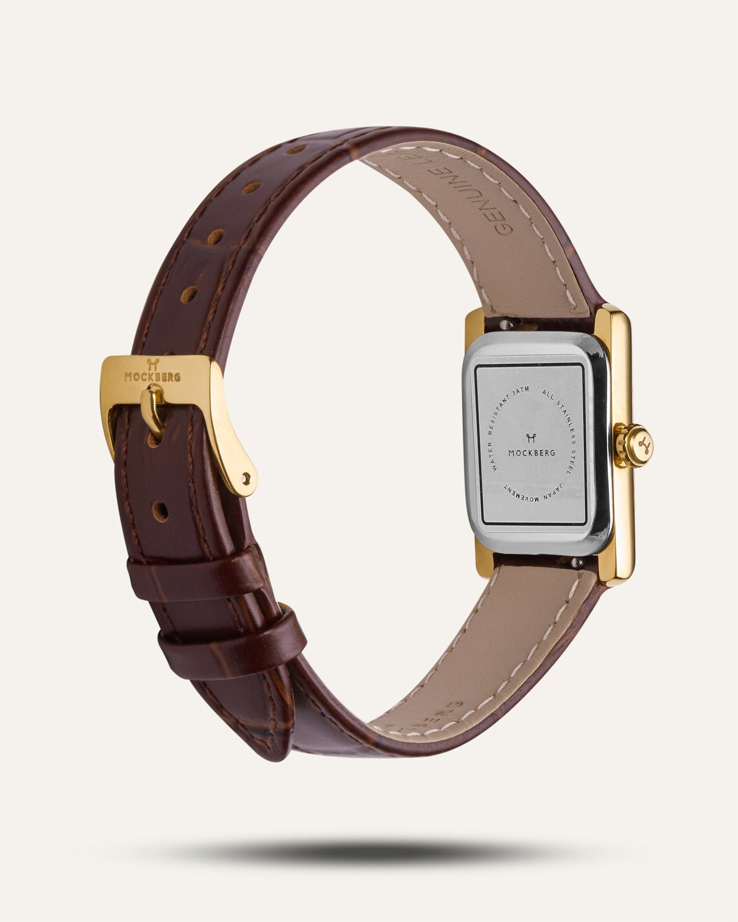 Timeless Brown Leather Gold Watch