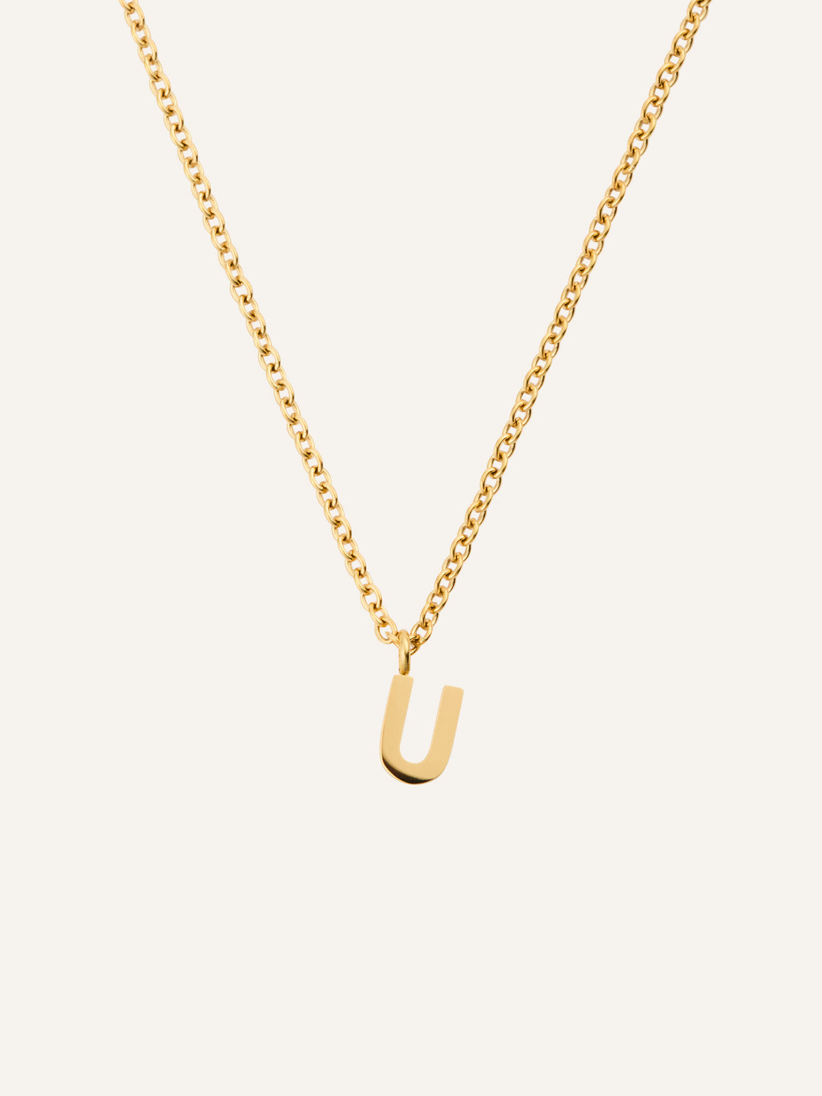 Petite Plain Letter Necklace