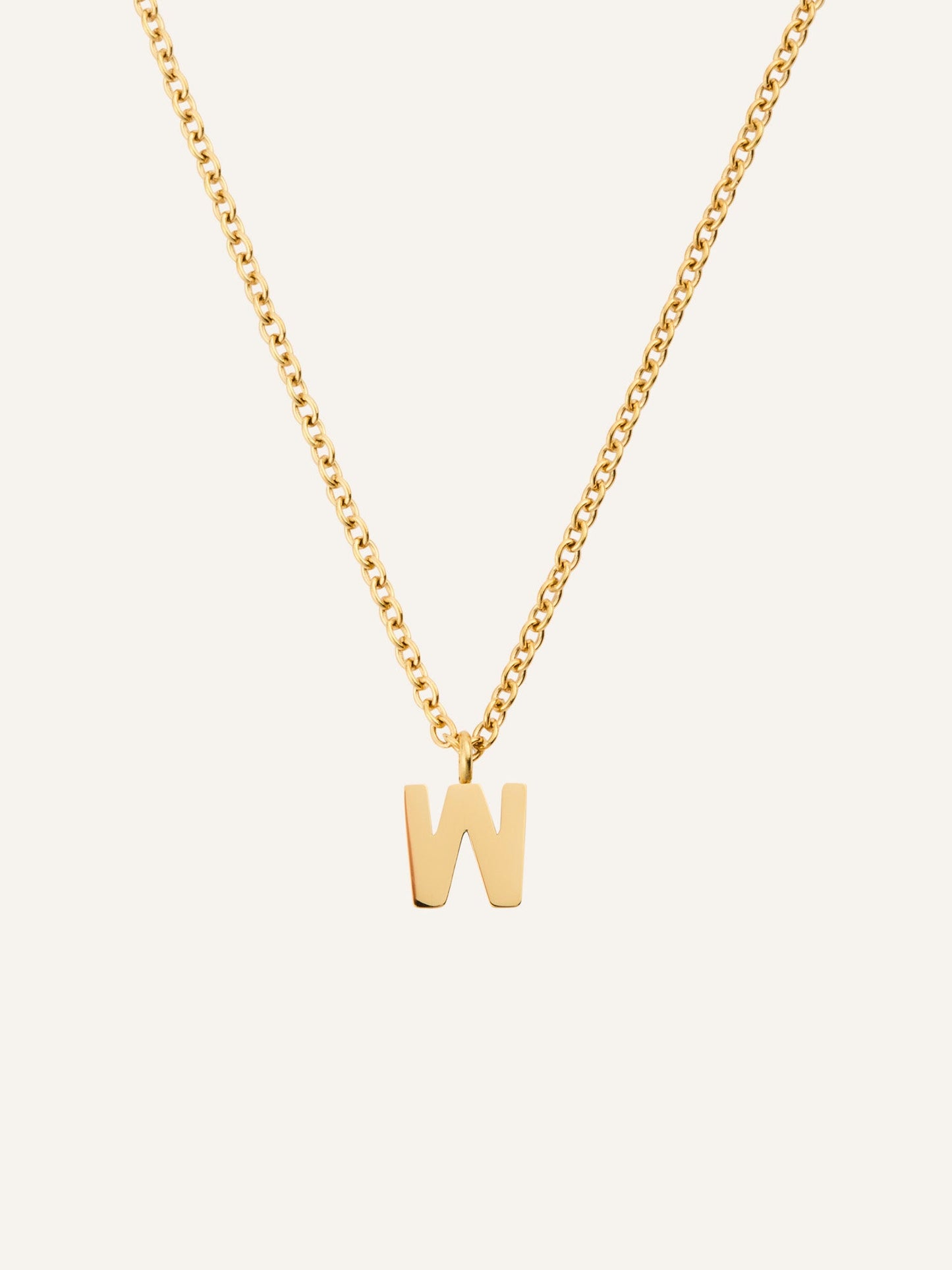 Petite Plain Letter Necklace
