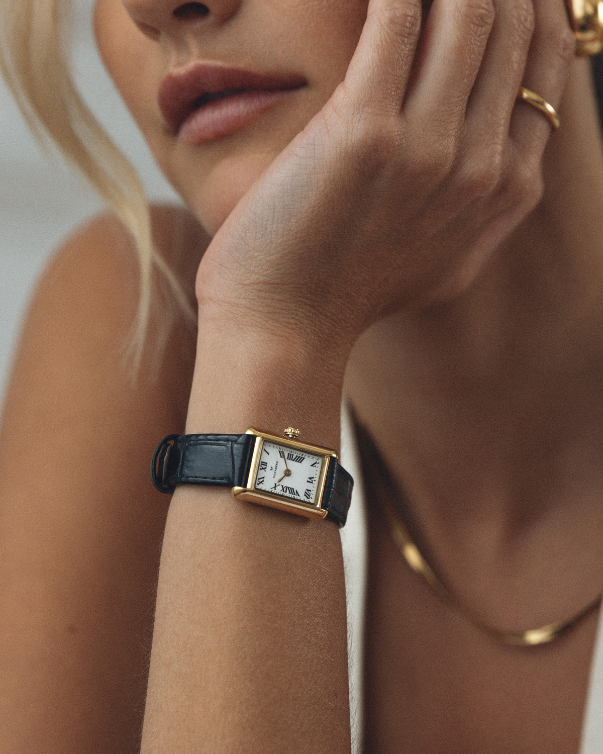 Timeless Black Leather Watch