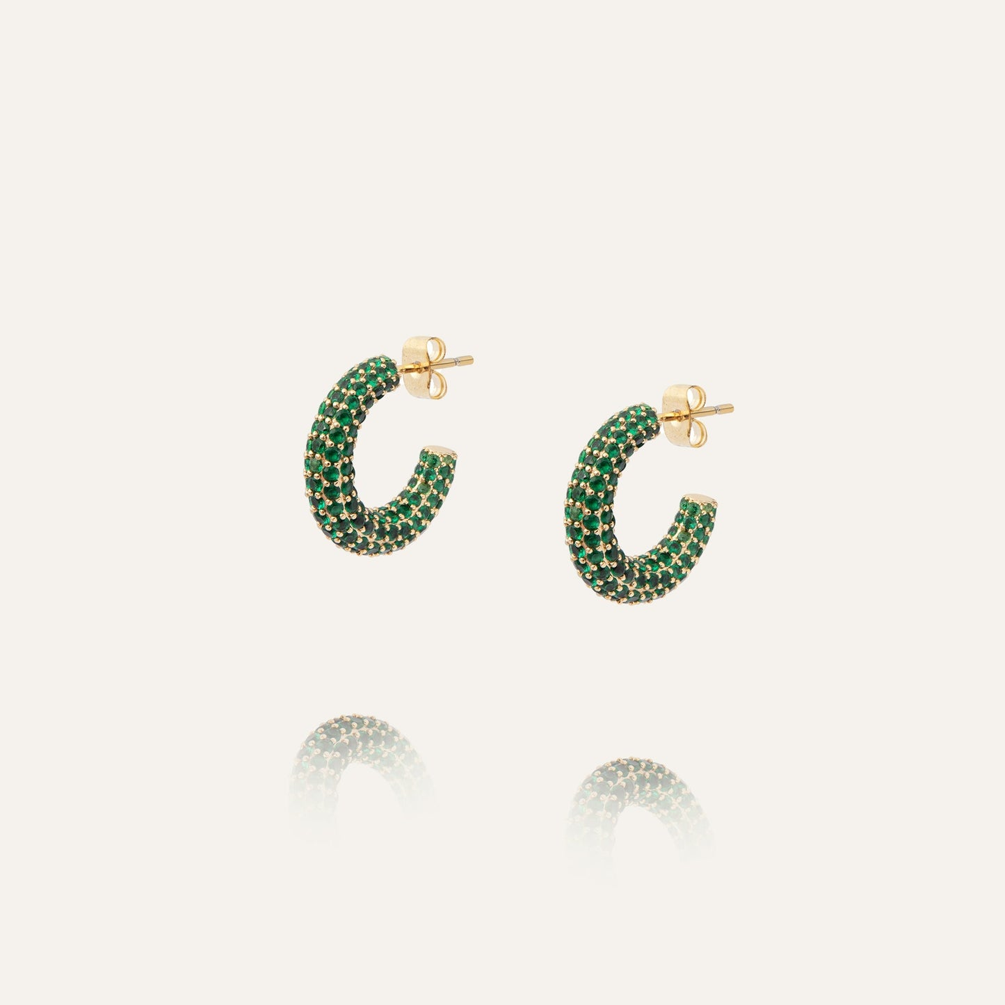 Glasier Earrings Gold/Green