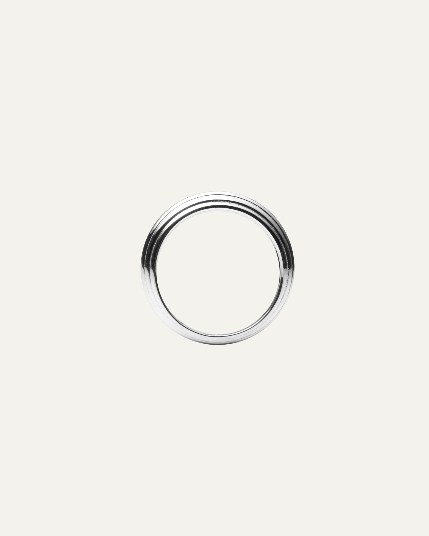 Edge Ribbed Silver Ring