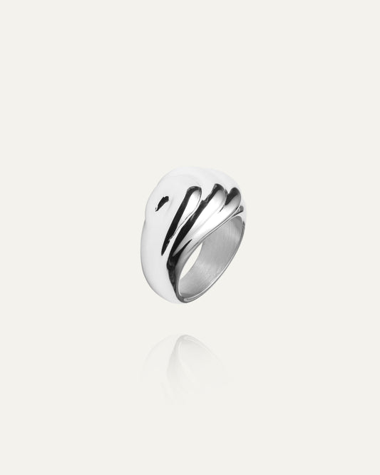 Deco Bold Silver Ring