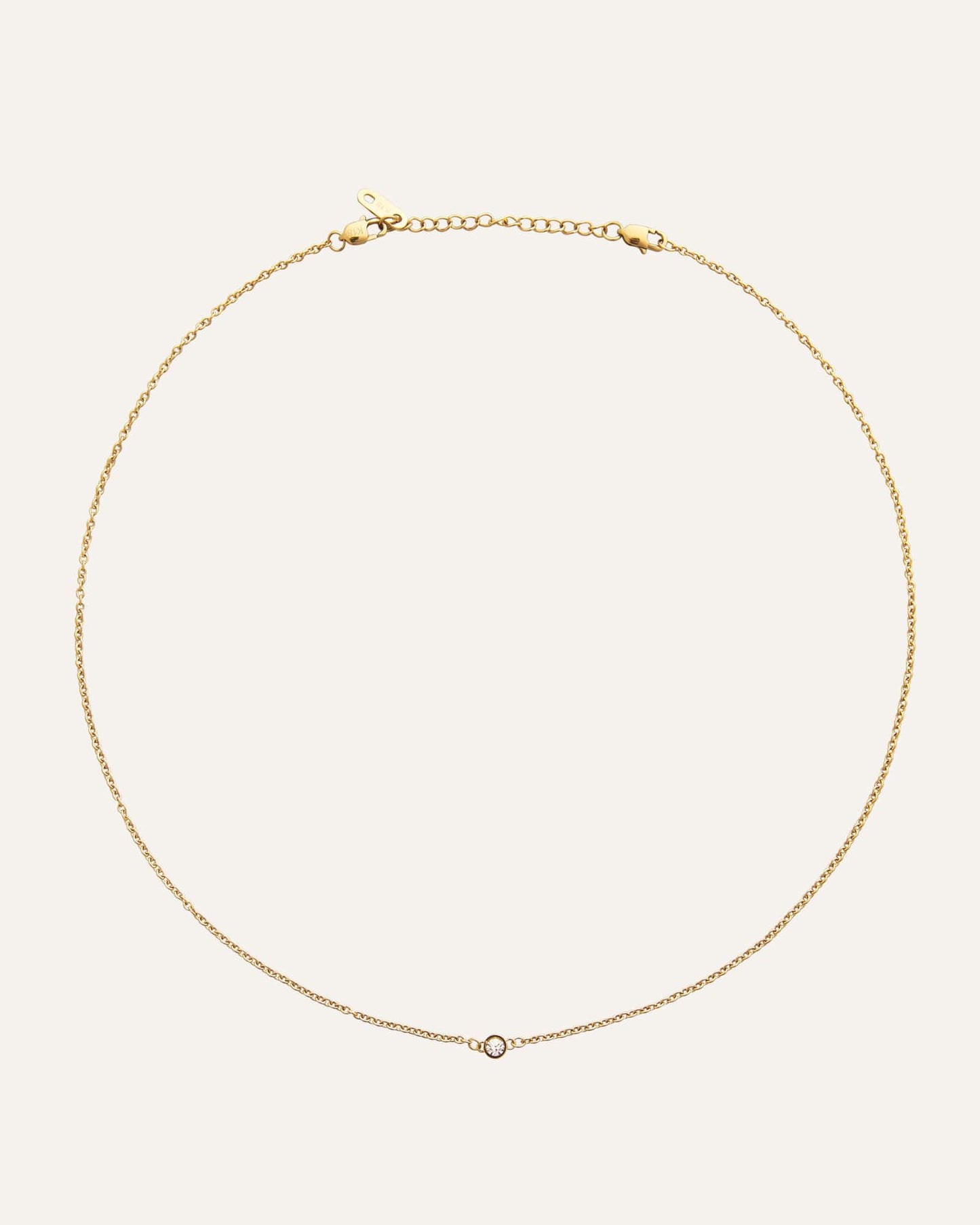 Thin diamond necklace