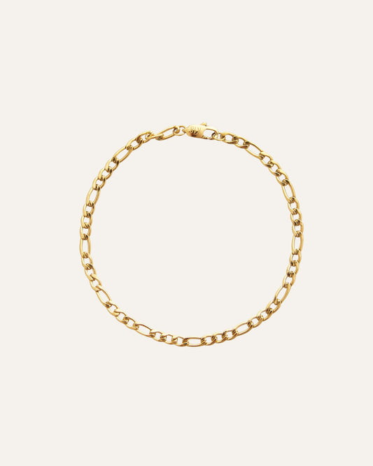 Thin Figaro Bracelet Gold